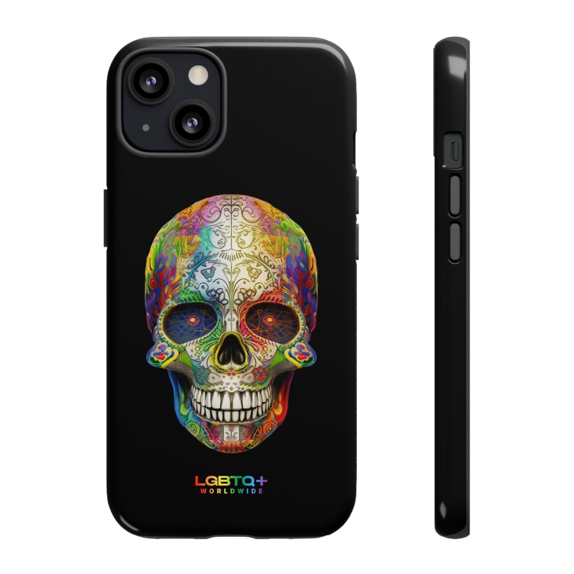 LGBTQWorldwide - ,,SKULL HEAD" Doppelgehäuse Handyhülle Accessories, Glossy, iPhone Cases, Matte, Phone accessory, Phone Cases, Samsung Cases, tough, Valentine's Day Picks lgbtq Bekleidung Accessoires unisex Zubehör