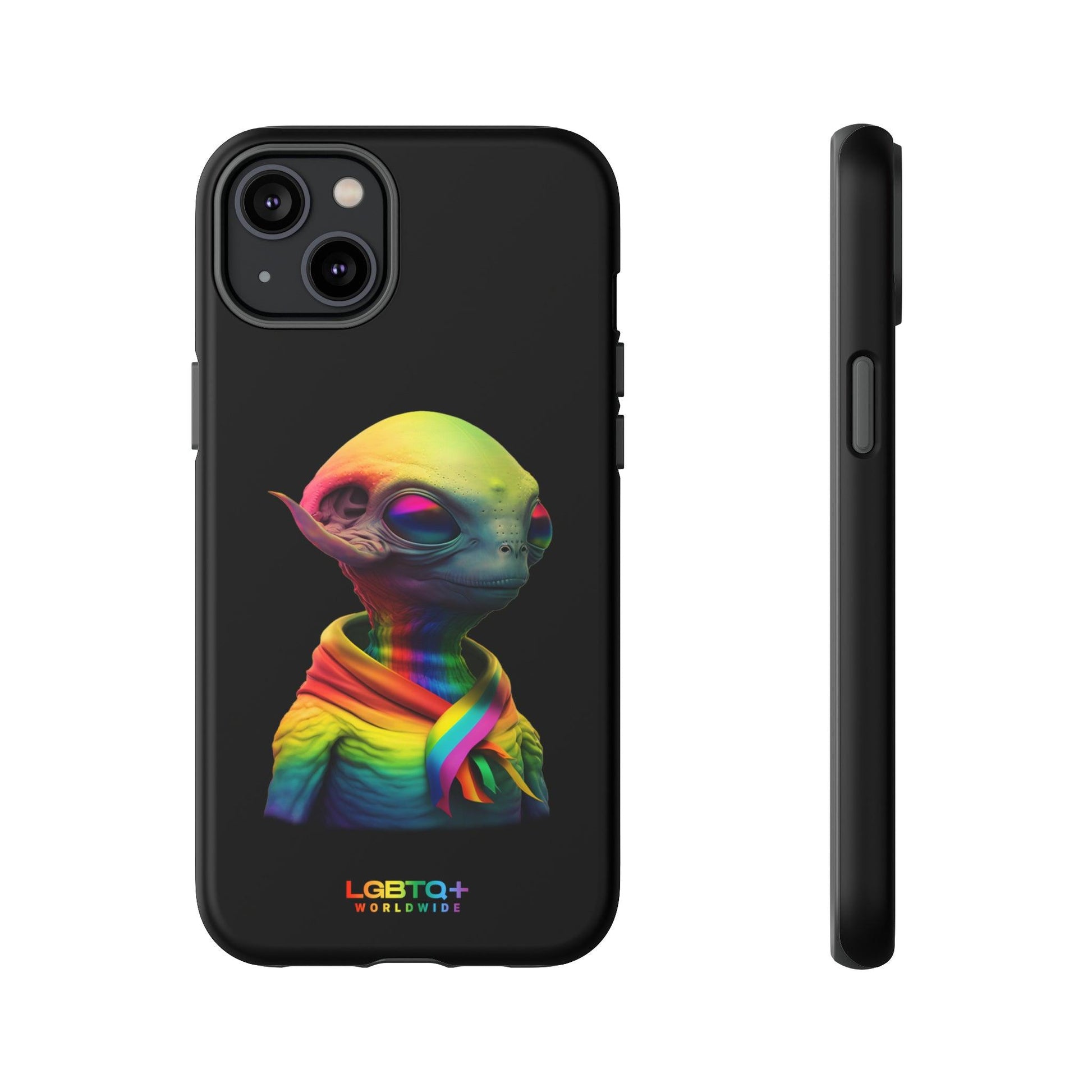 LGBTQWorldwide - ,,ALIEN" Doppelgehäuse Handyhülle Accessories, Glossy, iPhone Cases, Matte, Phone accessory, Phone Cases, Samsung Cases, tough, Valentine's Day Picks lgbtq Bekleidung Accessoires unisex Zubehör