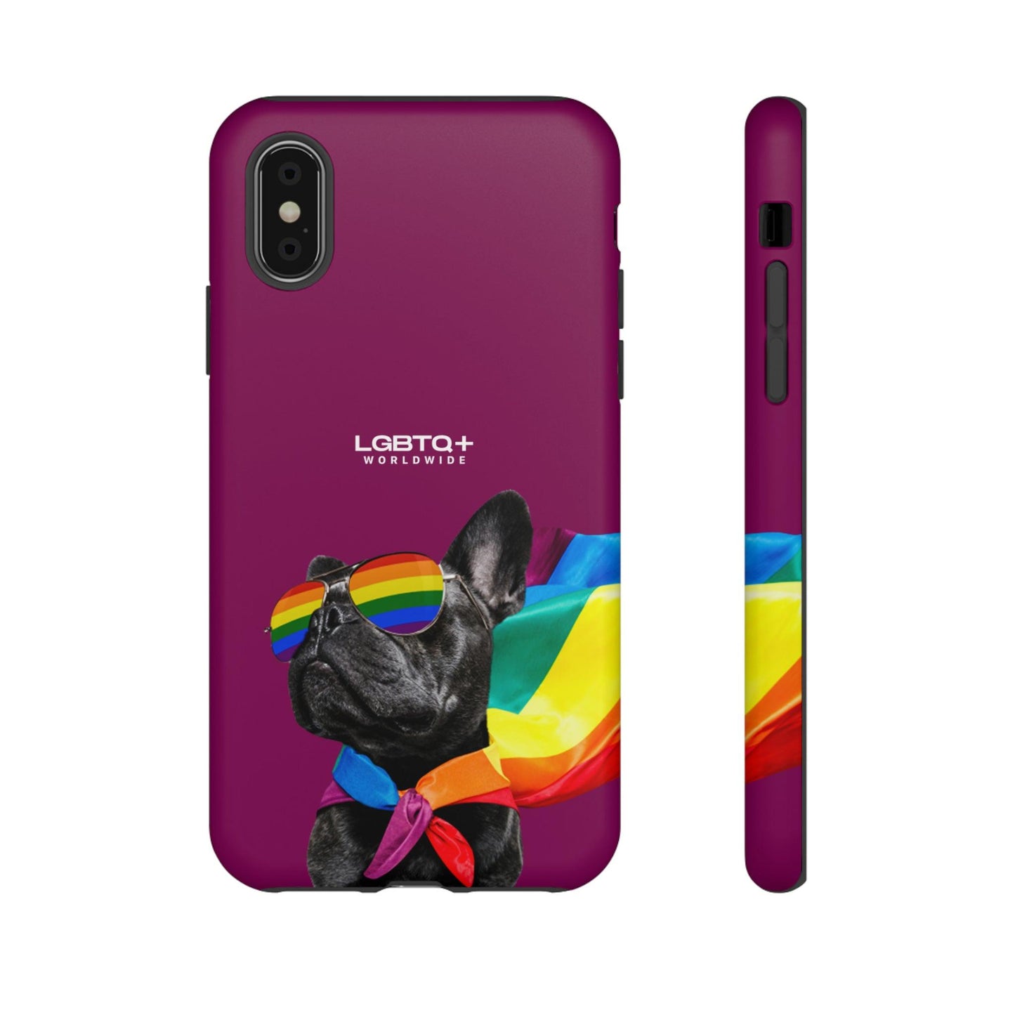 LGBTQWorldwide - ,,GLÜCKLICHER HUND" Doppelgehäuse Handyhülle Accessories, Glossy, iPhone Cases, Matte, Phone accessory, Phone Cases, Samsung Cases, Thermo, Valentine's Day Picks lgbtq Bekleidung Accessoires unisex Zubehör