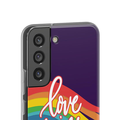 LGBTQWorldwide - ,,LIEBE GEWINNT" Flexible Handyhülle Accessories, Case, iPhone, iPhone Cases, Phone accessory, Phone Cases, Samsung Cases, silikon, Valentine's Day promotion lgbtq Bekleidung Accessoires unisex Zubehör