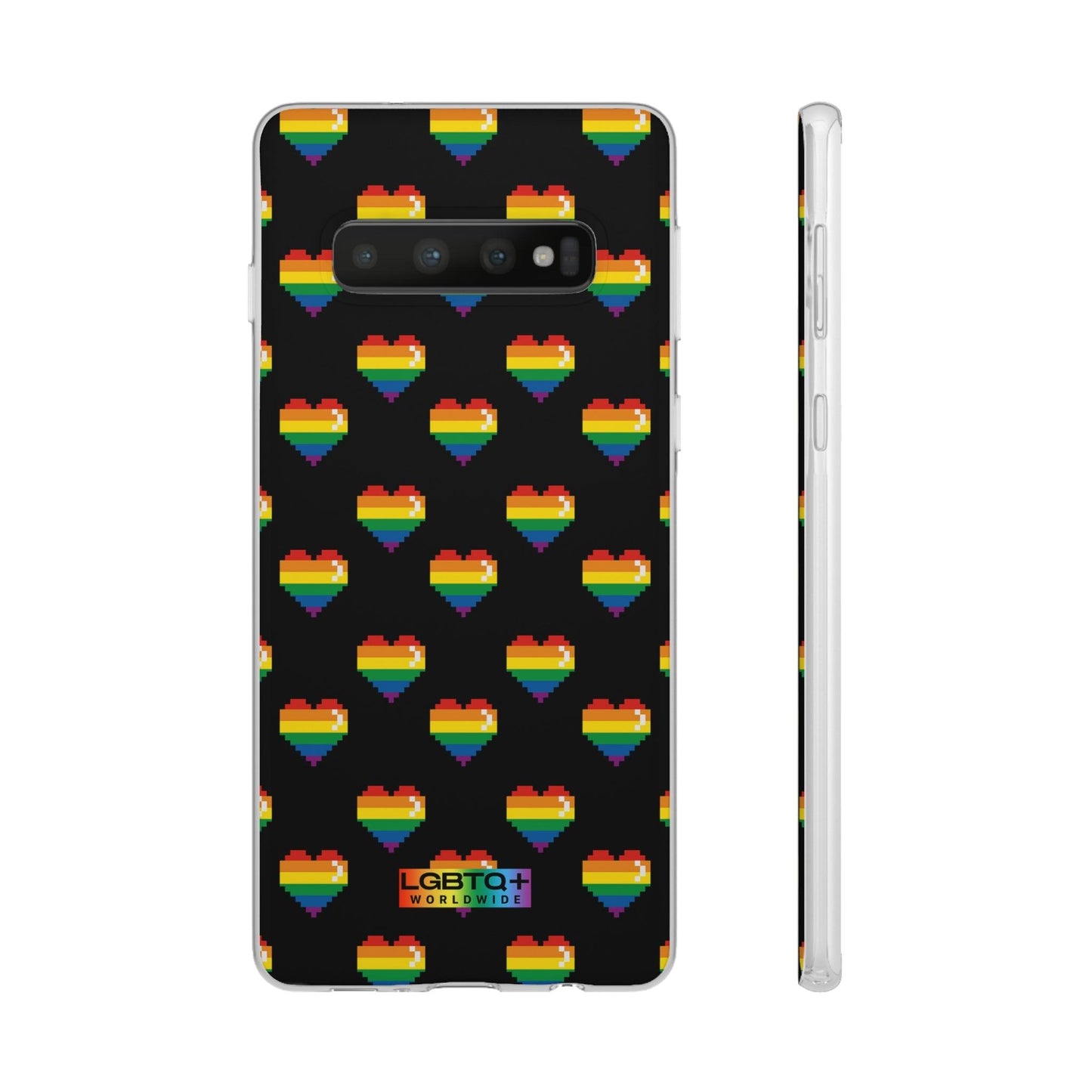 LGBTQWorldwide - ,,RETRO HERZ" Flexible Handyhülle Accessories, Case, iPhone, iPhone Cases, Phone accessory, Phone Cases, Samsung Cases, silikon, Valentine's Day promotion lgbtq Bekleidung Accessoires unisex Zubehör