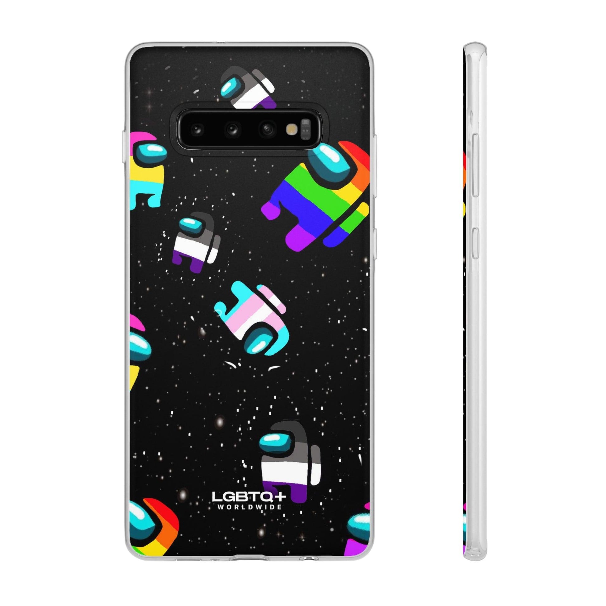 LGBTQWorldwide - ,,IMPOSTER" Flexible Handyhülle Accessories, Case, iPhone, iPhone Cases, Phone accessory, Phone Cases, Samsung Cases, silikon, Valentine's Day promotion lgbtq Bekleidung Accessoires unisex Zubehör