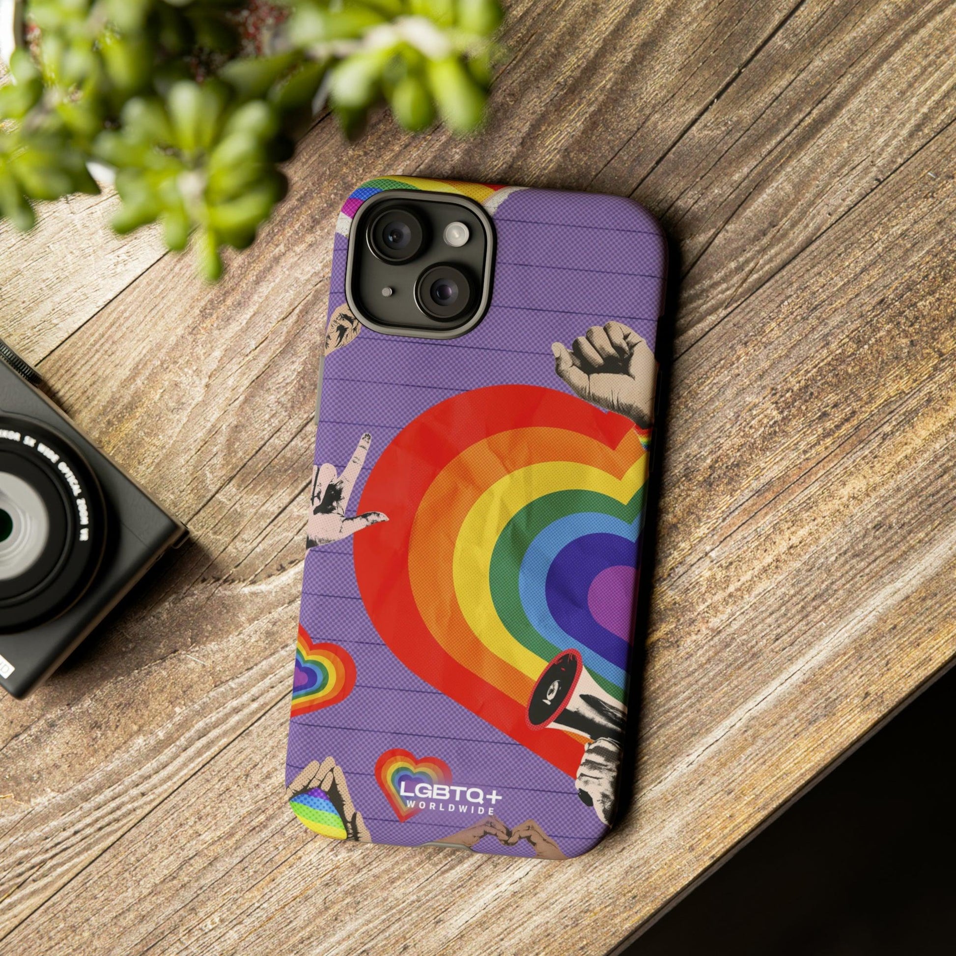 LGBTQWorldwide - ,,REGENBOGEN HERZ" Doppelgehäuse Handyhülle Accessories, Glossy, iPhone Cases, Matte, Phone accessory, Phone Cases, Samsung Cases, Thermo, Valentine's Day Picks lgbtq Bekleidung Accessoires unisex Zubehör