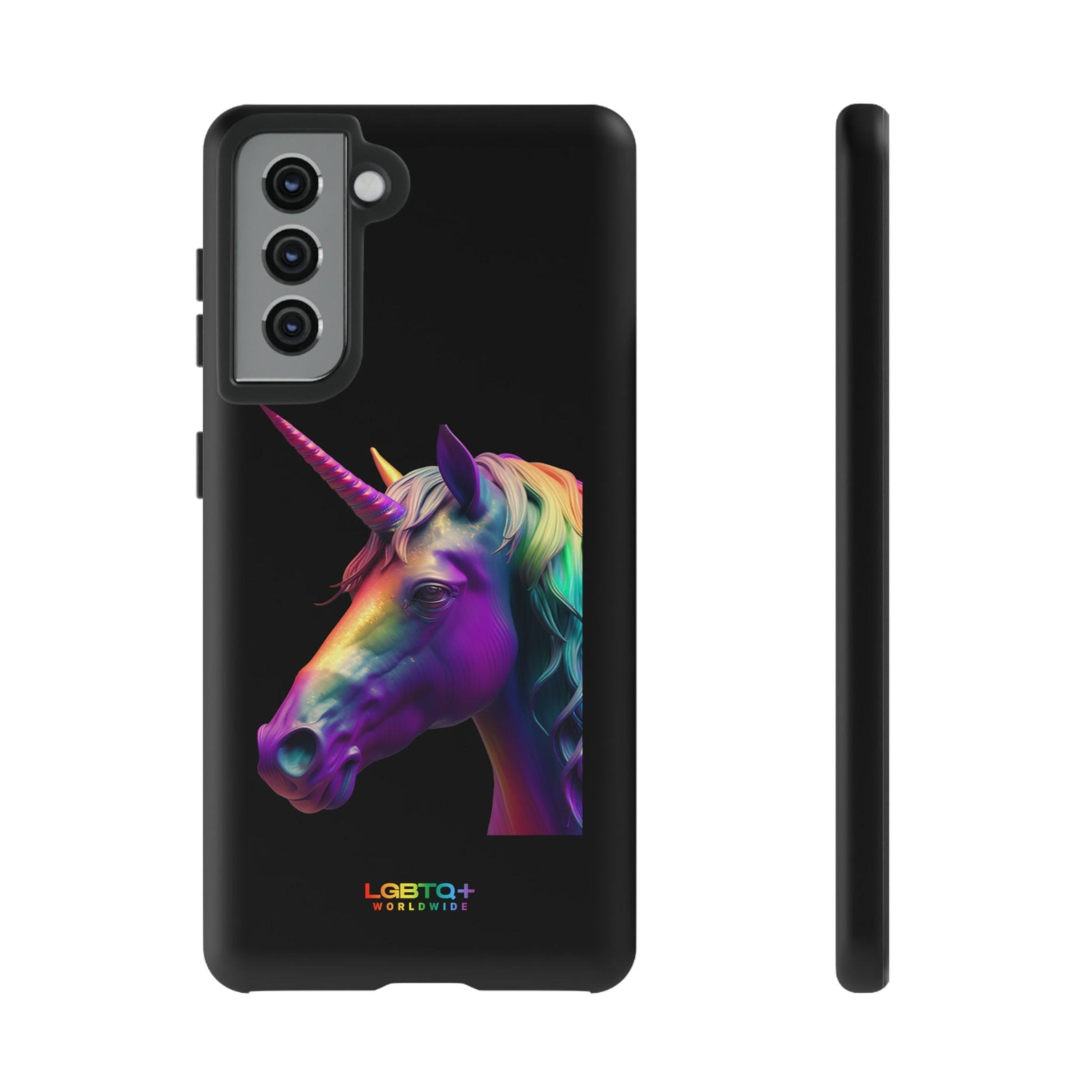 LGBTQWorldwide - ,,REGENBOGEN EINHORN" Doppelgehäuse Handyhülle Accessories, Glossy, iPhone Cases, Matte, Phone accessory, Phone Cases, Samsung Cases, tough, Valentine's Day Picks lgbtq Bekleidung Accessoires unisex Zubehör