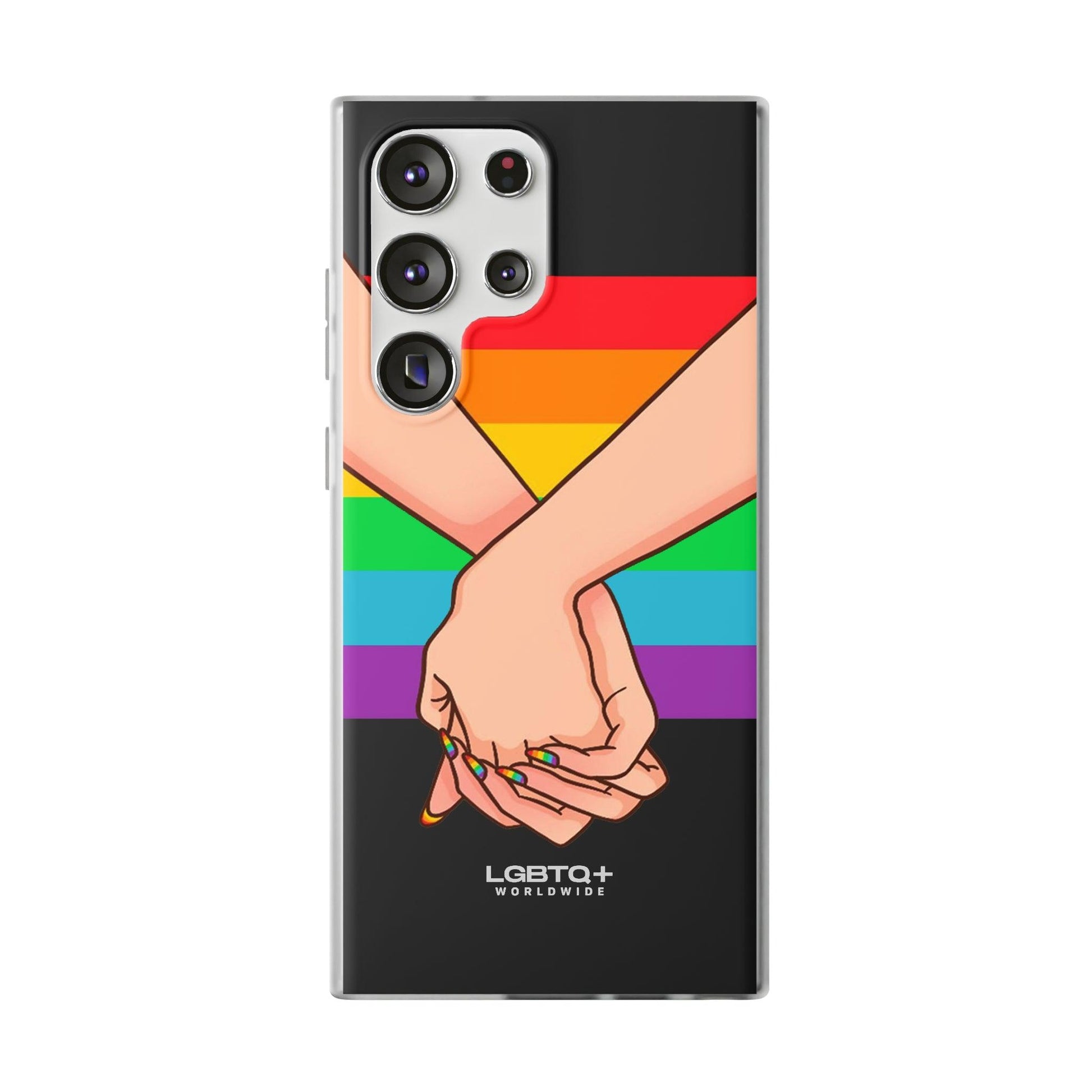 LGBTQWorldwide - ,,TOGETHER PRIDE" Flexible Handyhülle Accessories, Case, iPhone, iPhone Cases, Phone accessory, Phone Cases, Samsung Cases, silikon, Valentine's Day promotion lgbtq Bekleidung Accessoires unisex Zubehör