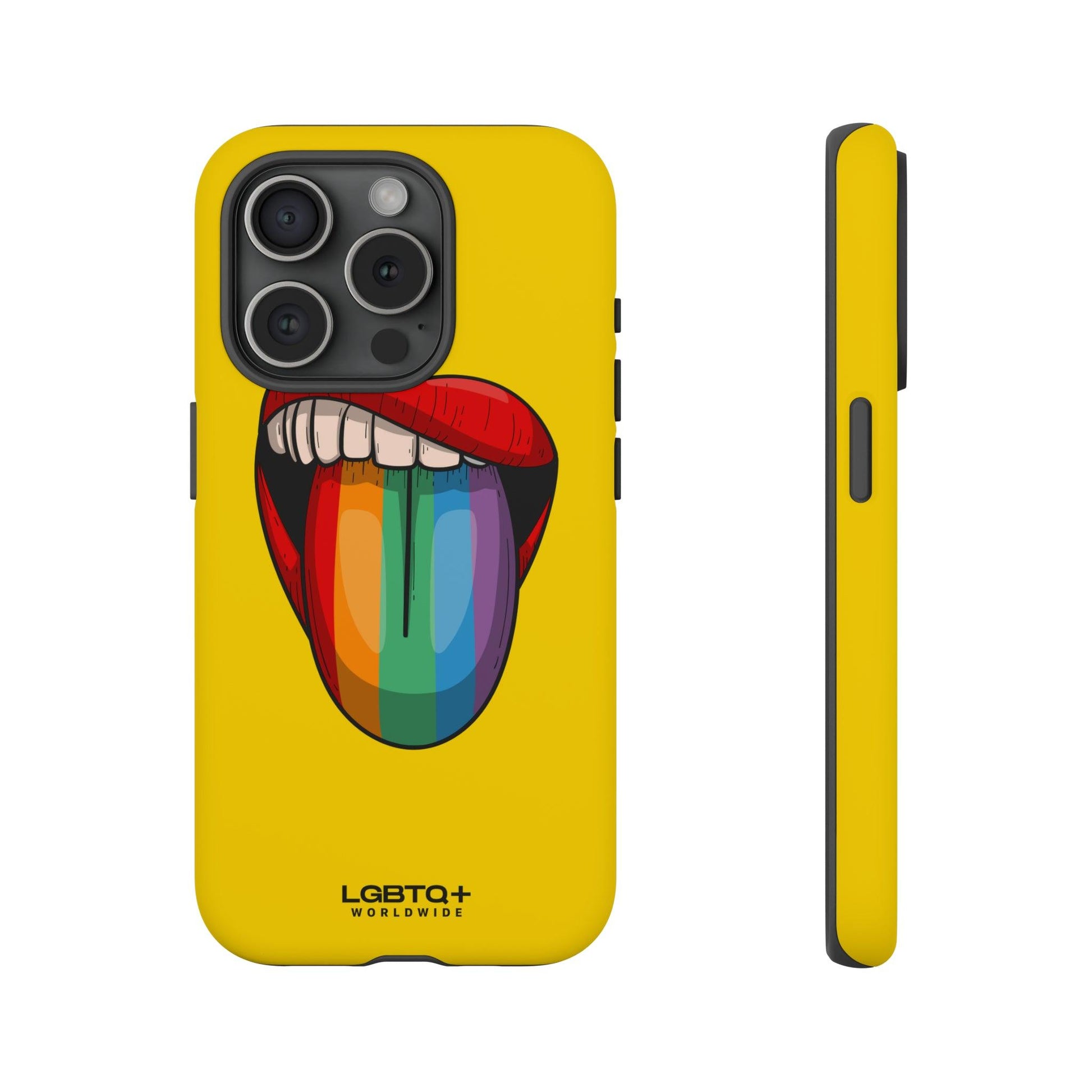 LGBTQWorldwide - ,,ZUNGE" Doppelgehäuse Handyhülle Accessories, Glossy, iPhone Cases, Matte, Phone accessory, Phone Cases, Samsung Cases, Thermo, Valentine's Day Picks lgbtq Bekleidung Accessoires unisex Zubehör