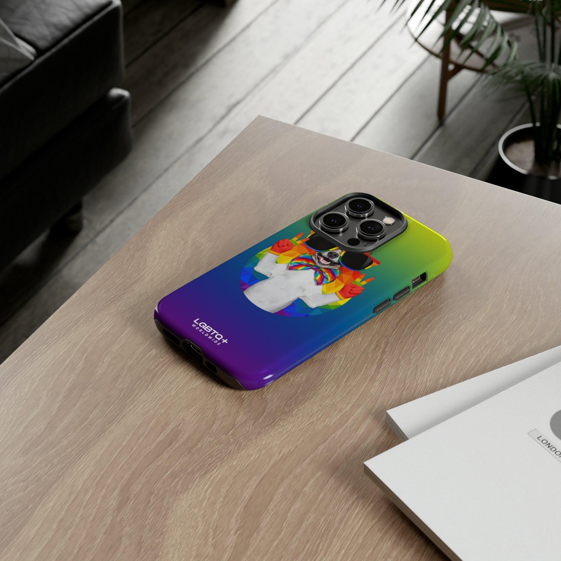 LGBTQWorldwide - ,,GLÜCKLICHER HUND" Doppelgehäuse Handyhülle Accessories, Glossy, iPhone Cases, Matte, Phone accessory, Phone Cases, Samsung Cases, Thermo, Valentine's Day Picks lgbtq Bekleidung Accessoires unisex Zubehör