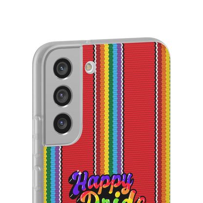 LGBTQWorldwide - ,,HAPPY PRIDE" Flexible Handyhülle Accessories, Case, iPhone, iPhone Cases, Phone accessory, Phone Cases, Samsung Cases, silikon, Valentine's Day promotion lgbtq Bekleidung Accessoires unisex Zubehör