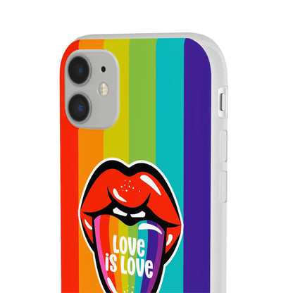 LGBTQWorldwide - ,,LIEBES ZUNGE" Flexible Handyhülle Accessories, Case, iPhone, iPhone Cases, Phone accessory, Phone Cases, Samsung Cases, silikon, Valentine's Day promotion lgbtq Bekleidung Accessoires unisex Zubehör