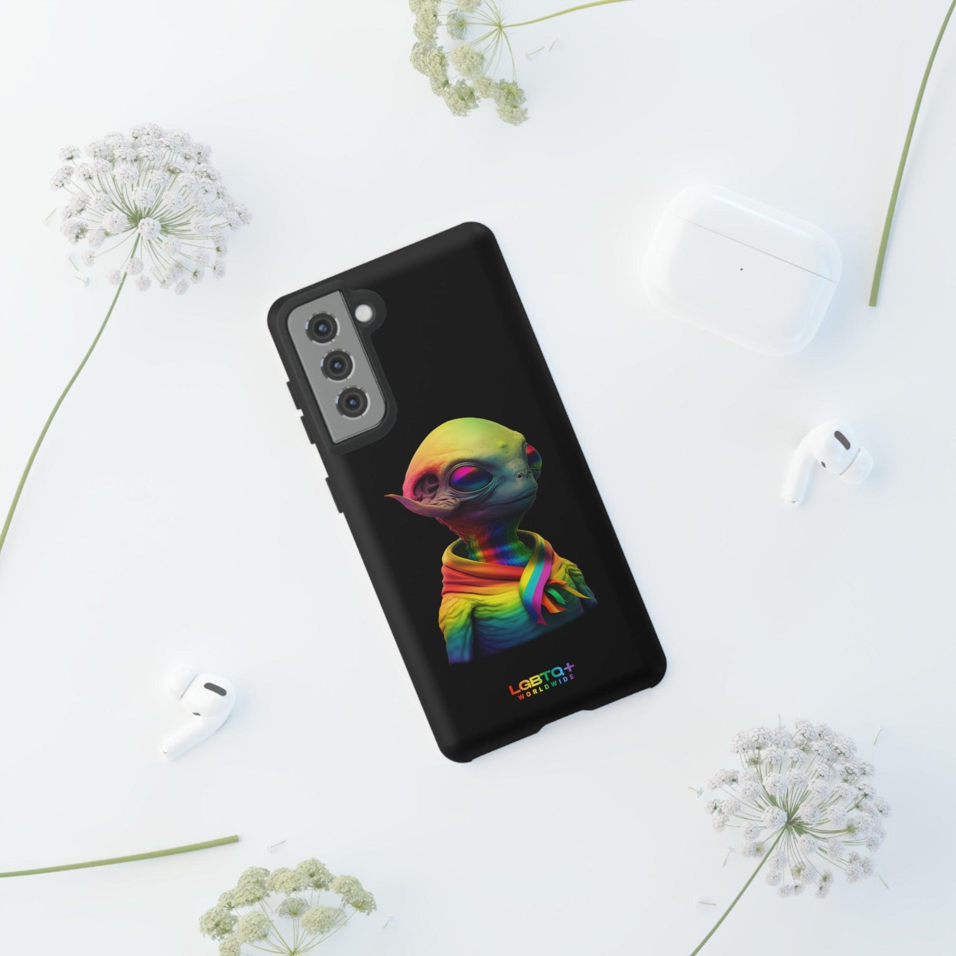 LGBTQWorldwide - ,,ALIEN" Doppelgehäuse Handyhülle Accessories, Glossy, iPhone Cases, Matte, Phone accessory, Phone Cases, Samsung Cases, tough, Valentine's Day Picks lgbtq Bekleidung Accessoires unisex Zubehör