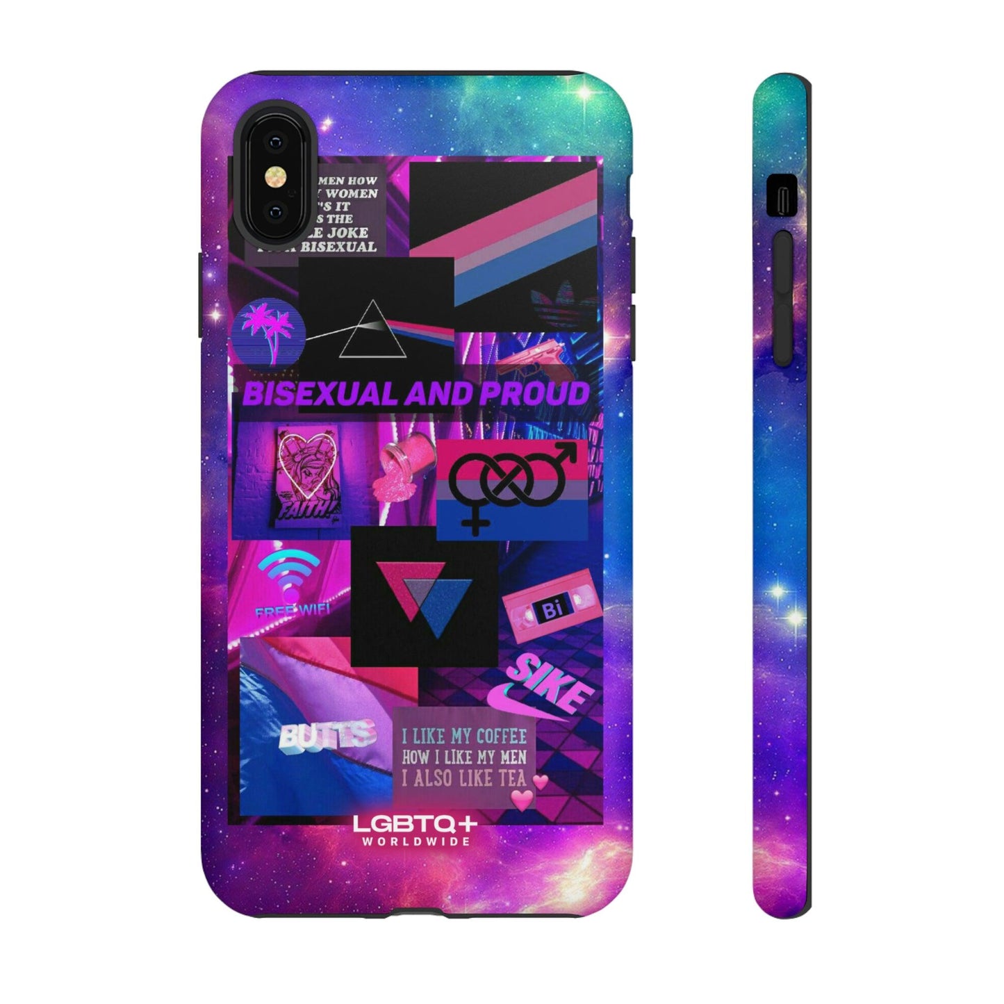 LGBTQWorldwide - ,,BISEXUAL" Doppelgehäuse Handyhülle Accessories, Glossy, iPhone Cases, Matte, Phone accessory, Phone Cases, Samsung Cases, Thermo, Valentine's Day Picks lgbtq Bekleidung Accessoires unisex Zubehör