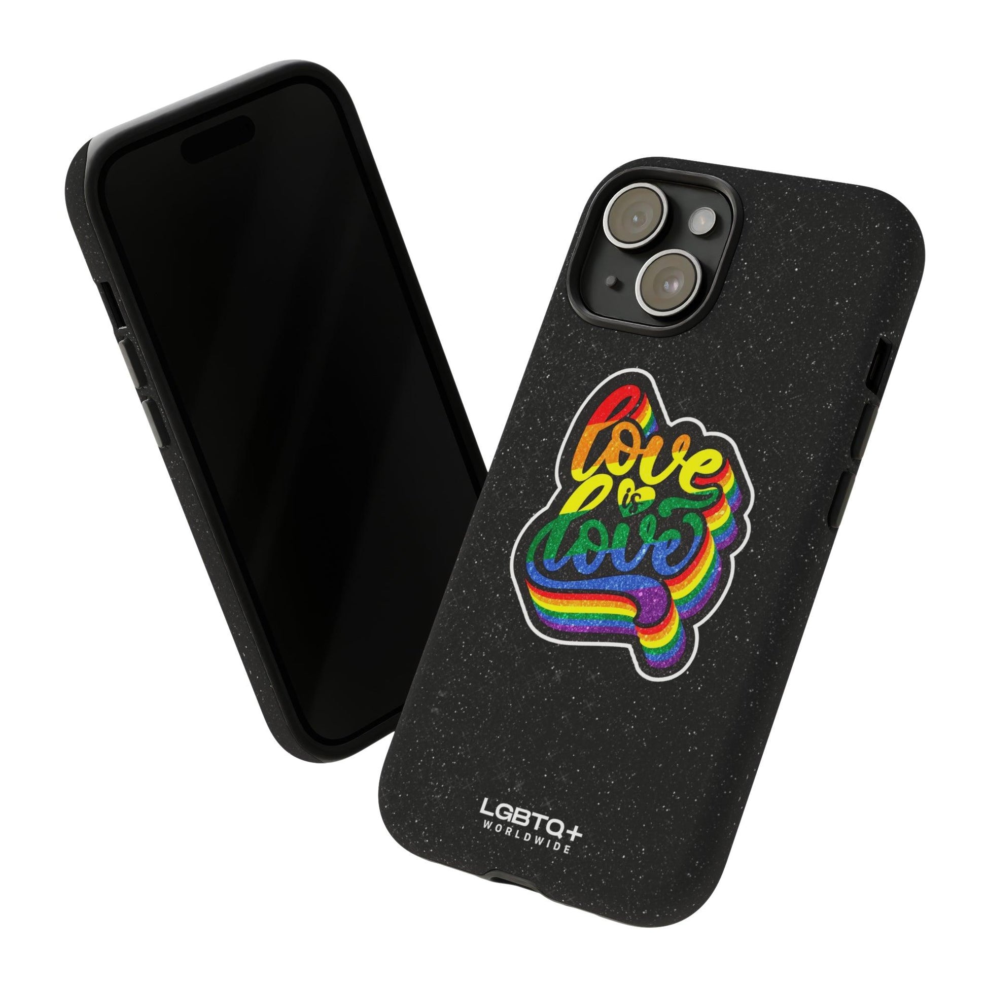 LGBTQWorldwide - ,,LOVE IS LOVE" Doppelgehäuse Handyhülle Accessories, Glossy, iPhone Cases, Matte, Phone accessory, Phone Cases, Samsung Cases, Thermo, Valentine's Day Picks lgbtq Bekleidung Accessoires unisex Zubehör