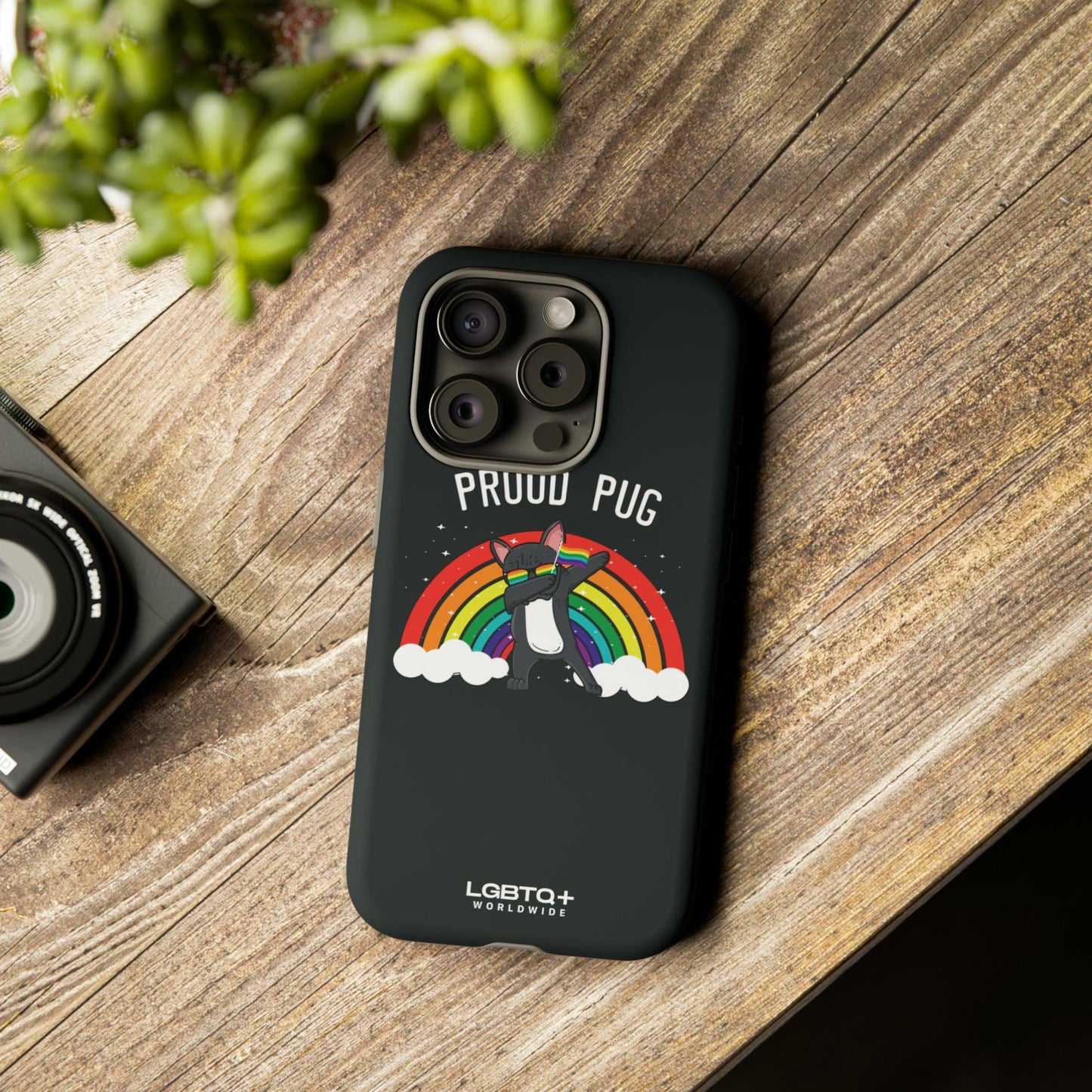 LGBTQWorldwide - ,,PROUD PUG" Doppelgehäuse Handyhülle Accessories, Glossy, iPhone Cases, Matte, Phone accessory, Phone Cases, Samsung Cases, Thermo, Valentine's Day Picks lgbtq Bekleidung Accessoires unisex Zubehör