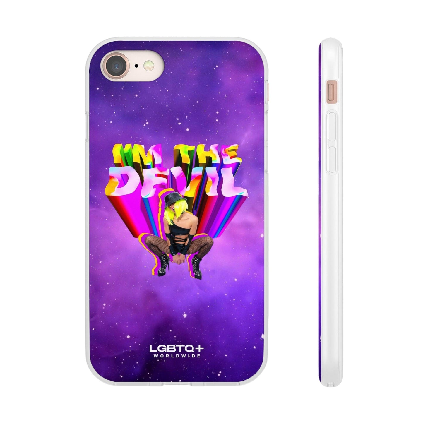 LGBTQWorldwide - ,,I AM THE DEVIL" Flexible Handyhülle Accessories, Case, iPhone, iPhone Cases, Phone accessory, Phone Cases, Samsung Cases, silikon, Valentine's Day promotion lgbtq Bekleidung Accessoires unisex Zubehör