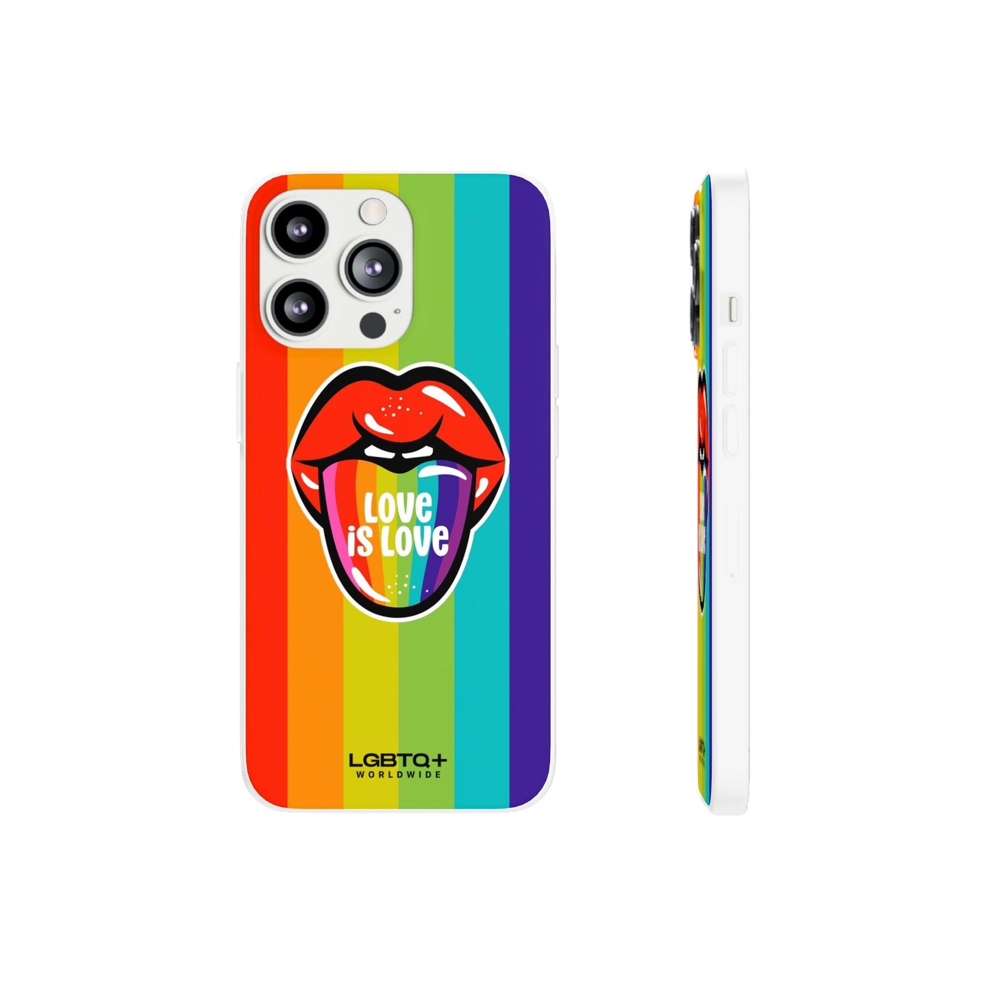 LGBTQWorldwide - ,,LIEBES ZUNGE" Flexible Handyhülle Accessories, Case, iPhone, iPhone Cases, Phone accessory, Phone Cases, Samsung Cases, silikon, Valentine's Day promotion lgbtq Bekleidung Accessoires unisex Zubehör