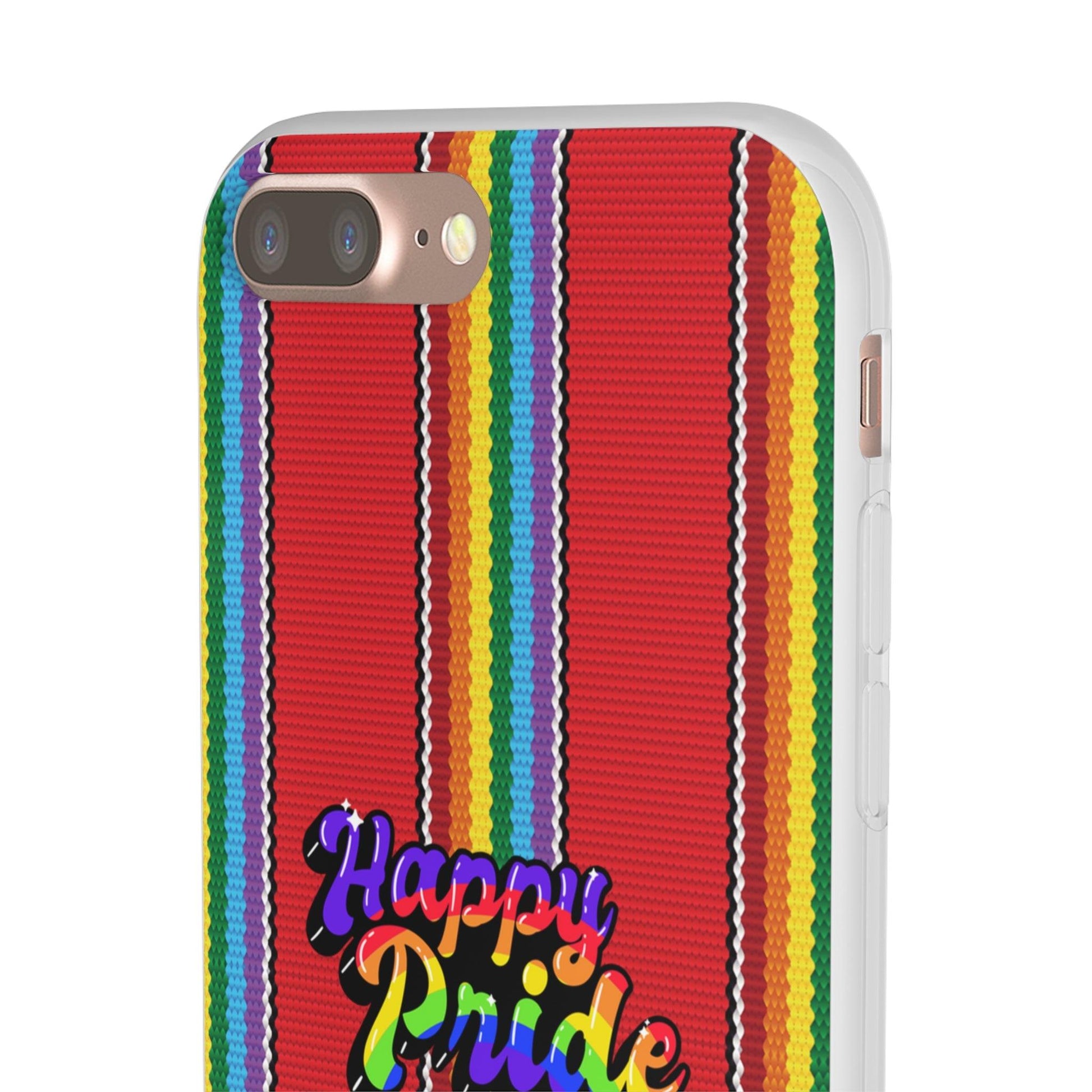 LGBTQWorldwide - ,,HAPPY PRIDE" Flexible Handyhülle Accessories, Case, iPhone, iPhone Cases, Phone accessory, Phone Cases, Samsung Cases, silikon, Valentine's Day promotion lgbtq Bekleidung Accessoires unisex Zubehör