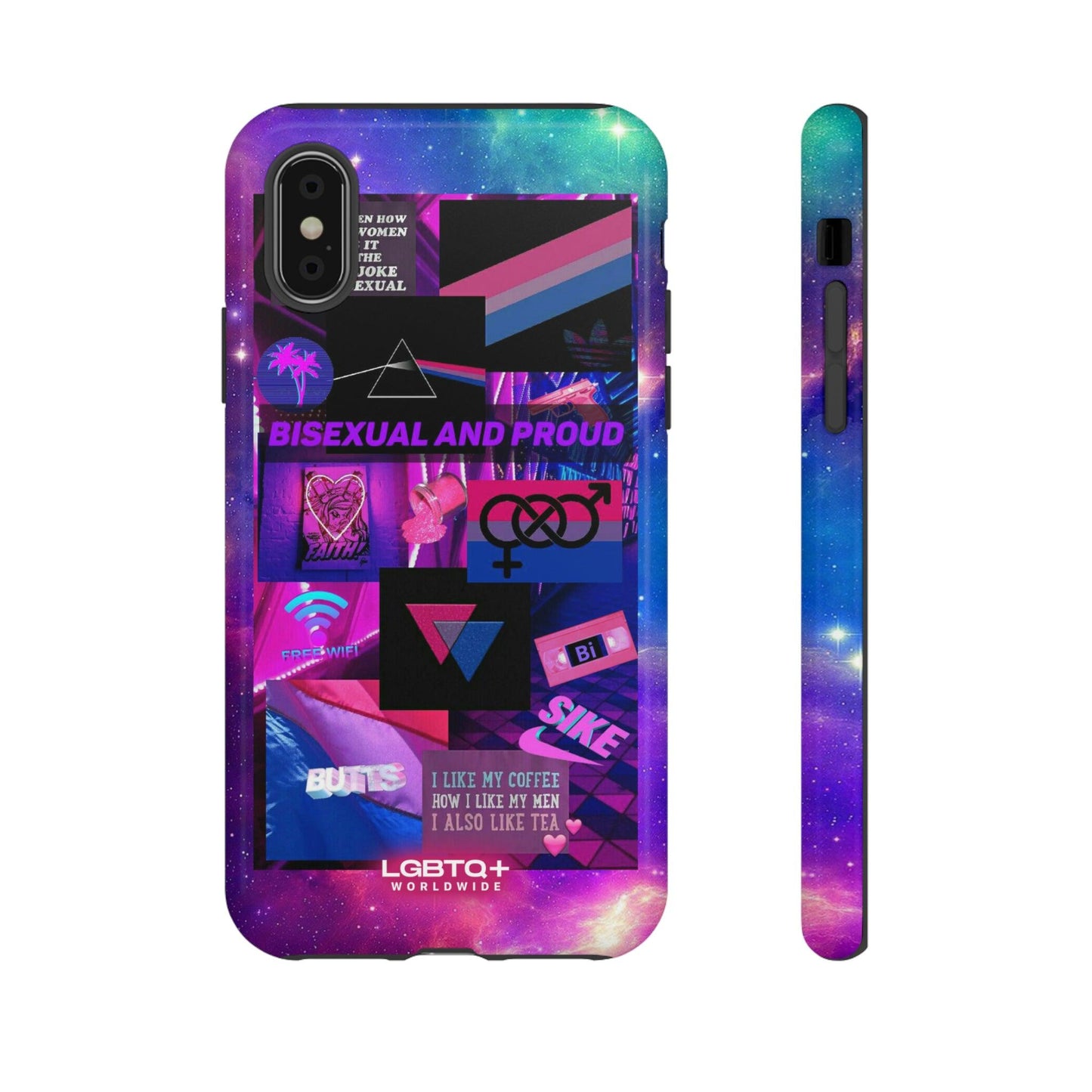 LGBTQWorldwide - ,,BISEXUAL" Doppelgehäuse Handyhülle Accessories, Glossy, iPhone Cases, Matte, Phone accessory, Phone Cases, Samsung Cases, Thermo, Valentine's Day Picks lgbtq Bekleidung Accessoires unisex Zubehör