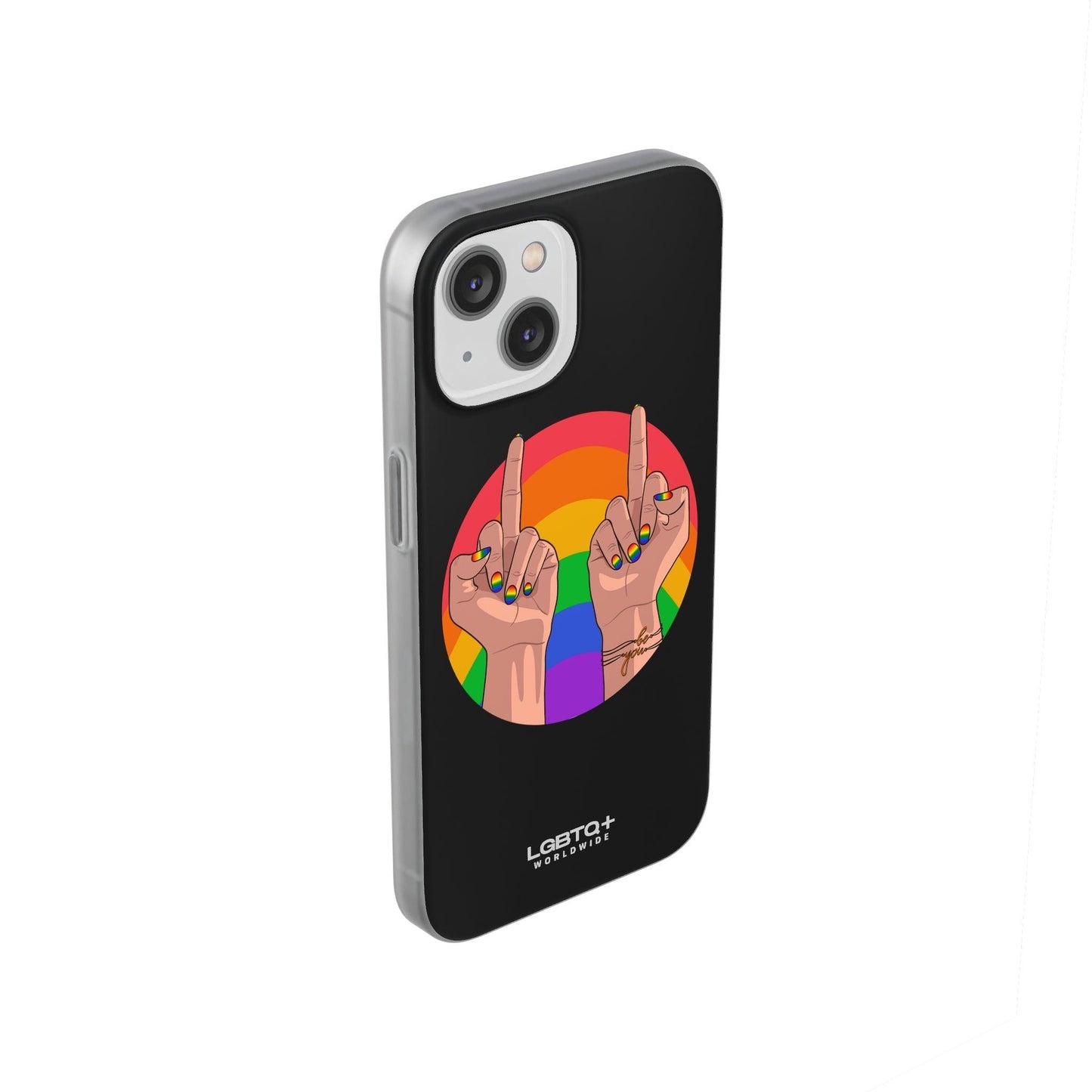 LGBTQWorldwide - ,,GIVE A FUCK" Flexible Handyhülle Accessories, Case, iPhone, iPhone Cases, Phone accessory, Phone Cases, Samsung Cases, silikon, Valentine's Day promotion lgbtq Bekleidung Accessoires unisex Zubehör