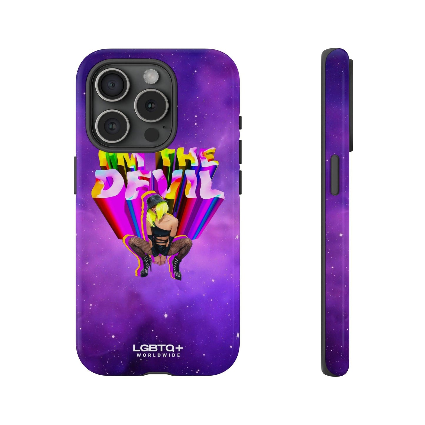 LGBTQWorldwide - ,,I AM THE DEVIL" Doppelgehäuse Handyhülle Accessories, Glossy, iPhone Cases, Matte, Phone accessory, Phone Cases, Samsung Cases, Thermo, Valentine's Day Picks lgbtq Bekleidung Accessoires unisex Zubehör