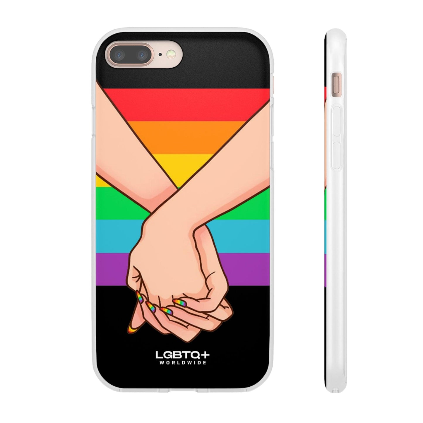 LGBTQWorldwide - ,,TOGETHER PRIDE" Flexible Handyhülle Accessories, Case, iPhone, iPhone Cases, Phone accessory, Phone Cases, Samsung Cases, silikon, Valentine's Day promotion lgbtq Bekleidung Accessoires unisex Zubehör