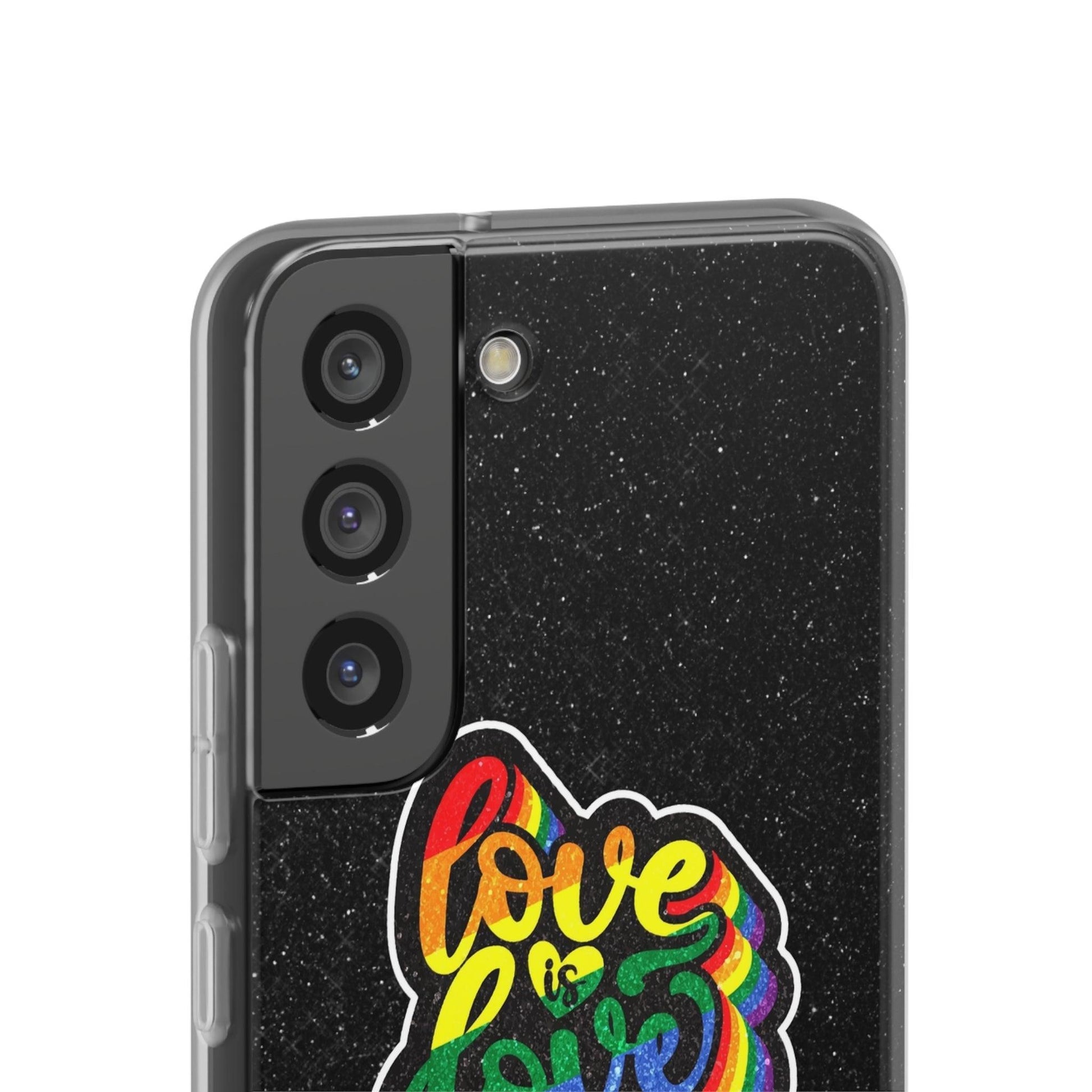 LGBTQWorldwide - ,,LIEBE IST LIEBE" Flexible Handyhülle Accessories, Case, iPhone, iPhone Cases, Phone accessory, Phone Cases, Samsung Cases, Valentine's Day promotion lgbtq Bekleidung Accessoires unisex Zubehör