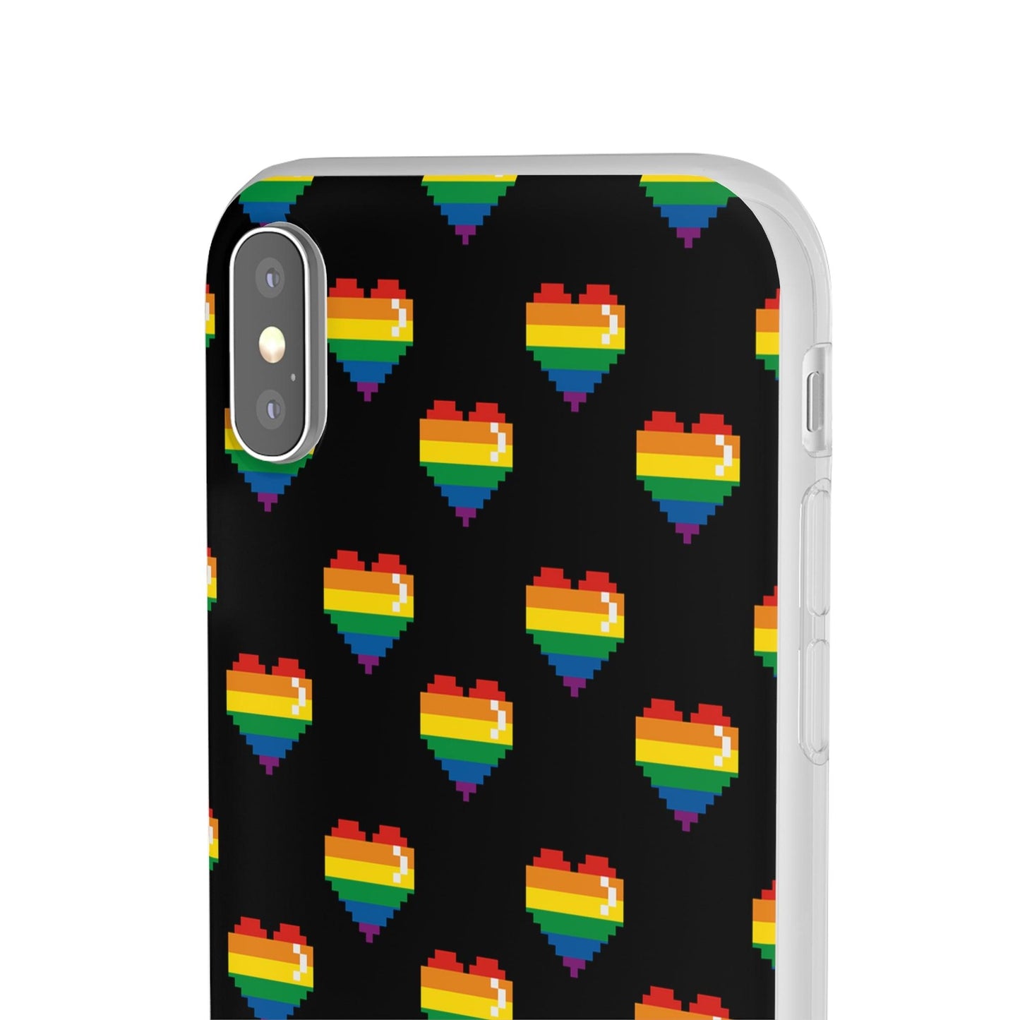 LGBTQWorldwide - ,,RETRO HERZ" Flexible Handyhülle Accessories, Case, iPhone, iPhone Cases, Phone accessory, Phone Cases, Samsung Cases, silikon, Valentine's Day promotion lgbtq Bekleidung Accessoires unisex Zubehör