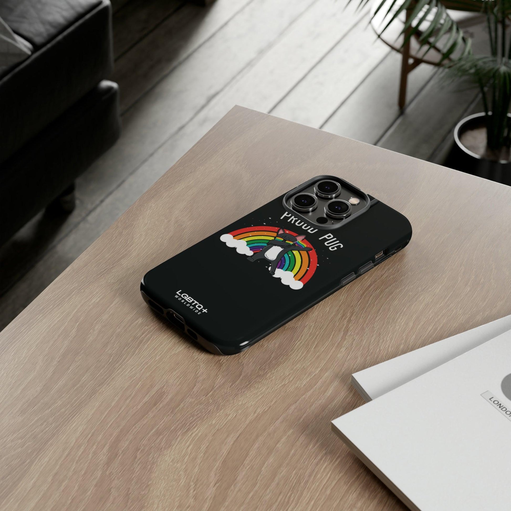 LGBTQWorldwide - ,,PROUD PUG" Doppelgehäuse Handyhülle Accessories, Glossy, iPhone Cases, Matte, Phone accessory, Phone Cases, Samsung Cases, Thermo, Valentine's Day Picks lgbtq Bekleidung Accessoires unisex Zubehör