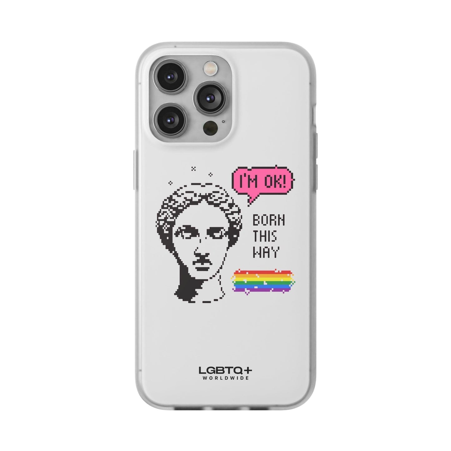 LGBTQWorldwide - ,,BORN THIS WAY" Flexible Handyhülle Accessories, Case, iPhone, iPhone Cases, Phone accessory, Phone Cases, Samsung Cases, silikon, Valentine's Day promotion lgbtq Bekleidung Accessoires unisex Zubehör