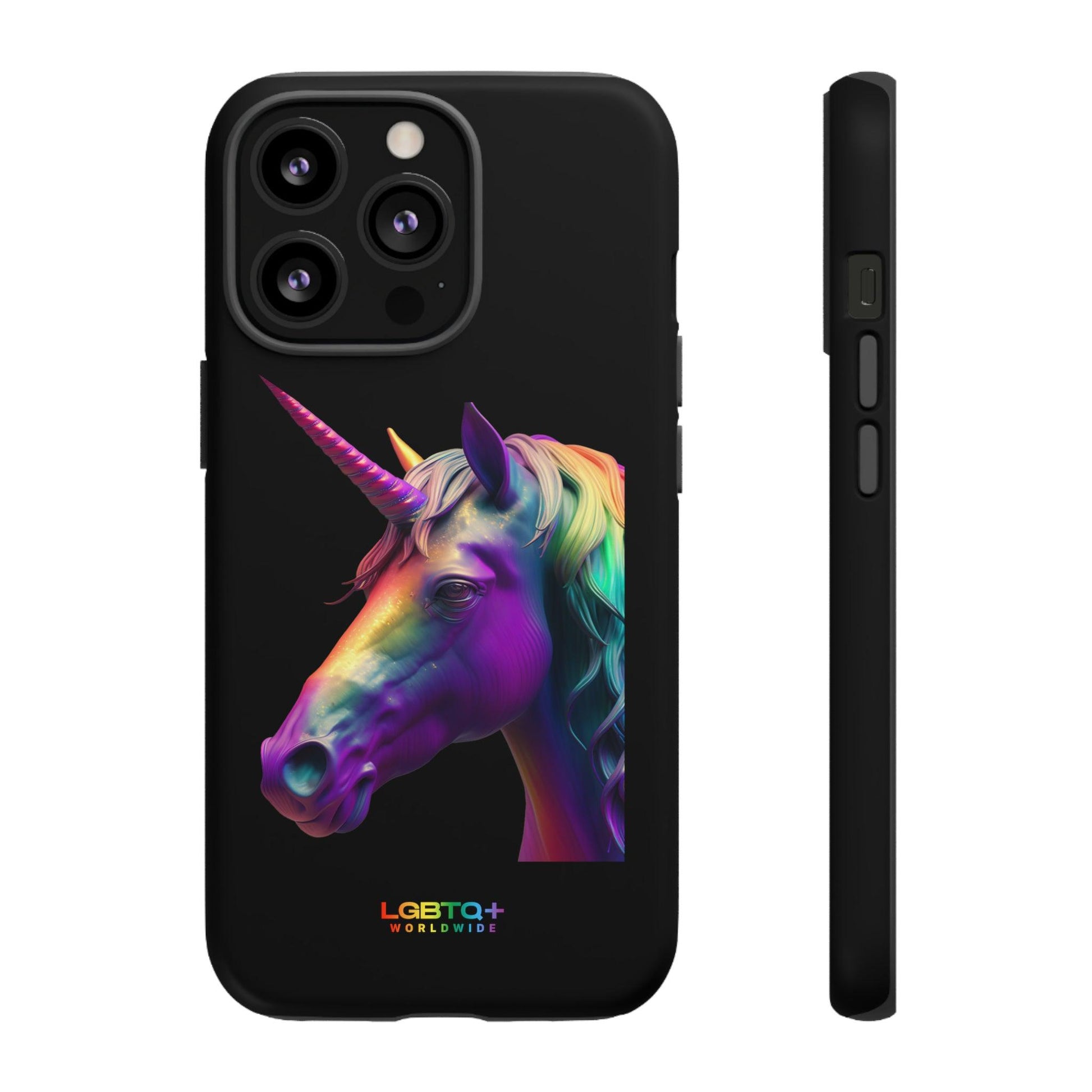 LGBTQWorldwide - ,,REGENBOGEN EINHORN" Doppelgehäuse Handyhülle Accessories, Glossy, iPhone Cases, Matte, Phone accessory, Phone Cases, Samsung Cases, tough, Valentine's Day Picks lgbtq Bekleidung Accessoires unisex Zubehör