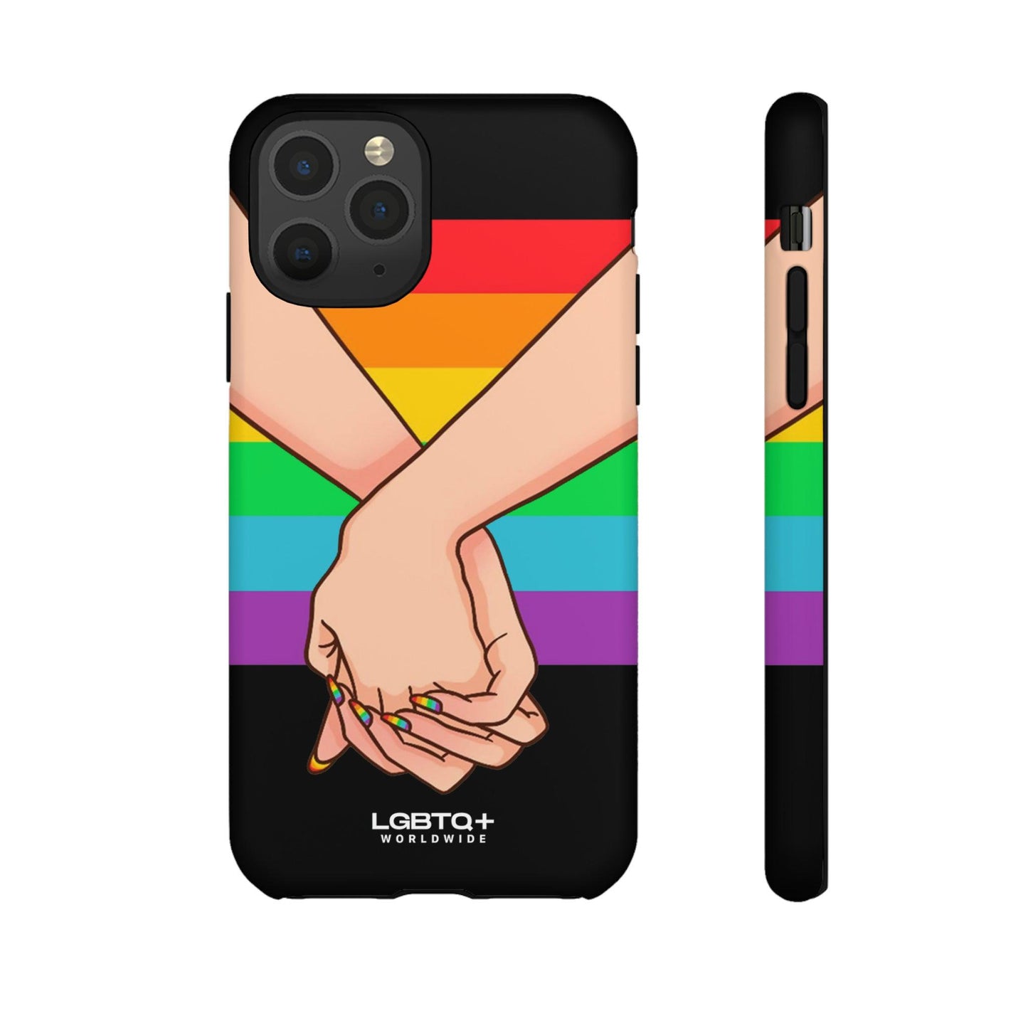 LGBTQWorldwide - ,,TOGETHER PRIDE" Doppelgehäuse Handyhülle Accessories, Glossy, iPhone Cases, Matte, Phone accessory, Phone Cases, Samsung Cases, Thermo, Valentine's Day Picks lgbtq Bekleidung Accessoires unisex Zubehör