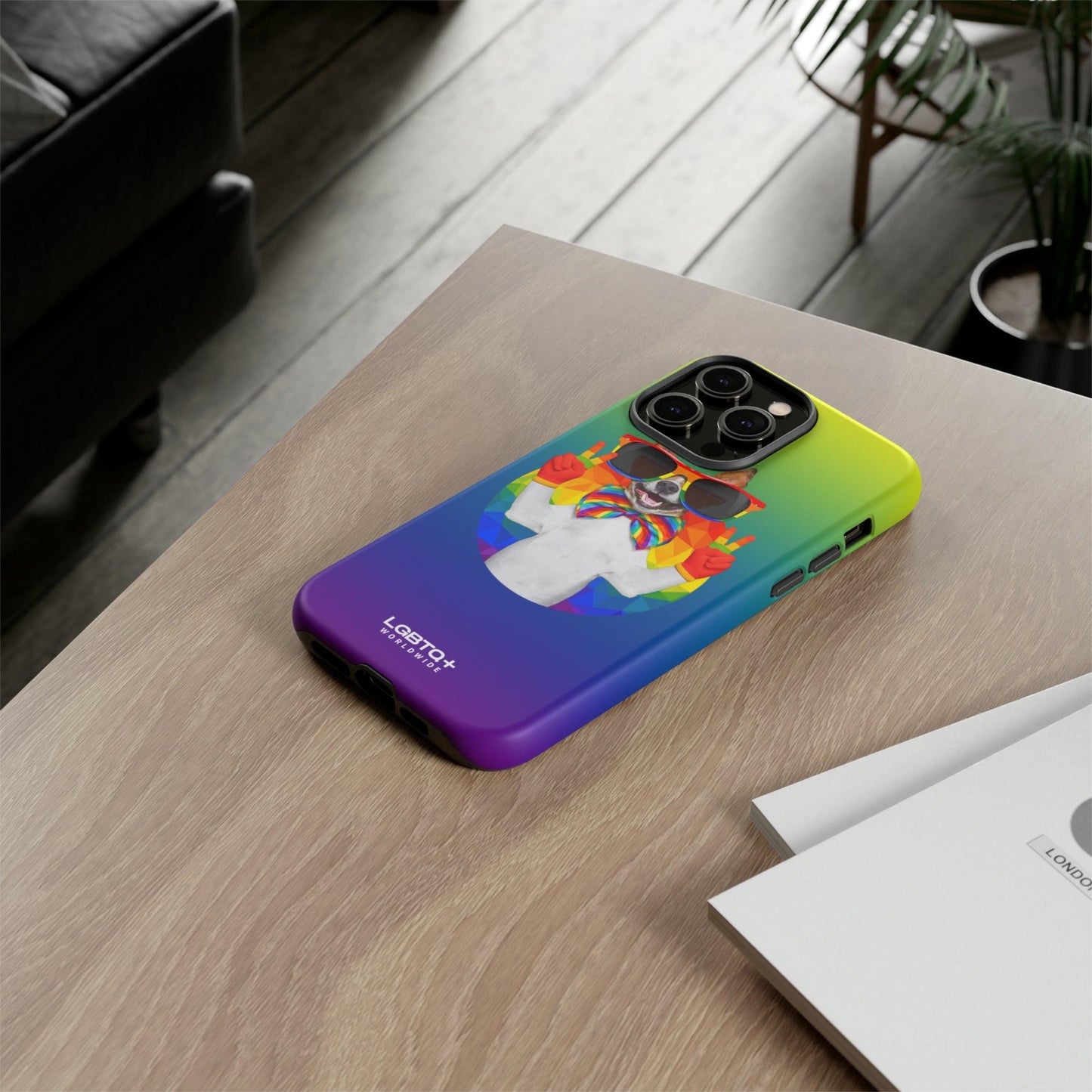 LGBTQWorldwide - ,,GLÜCKLICHER HUND" Doppelgehäuse Handyhülle Accessories, Glossy, iPhone Cases, Matte, Phone accessory, Phone Cases, Samsung Cases, Thermo, Valentine's Day Picks lgbtq Bekleidung Accessoires unisex Zubehör