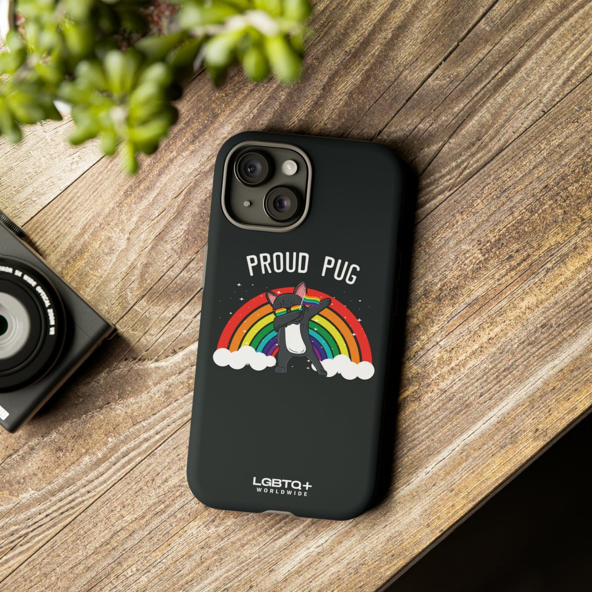 LGBTQWorldwide - ,,PROUD PUG" Doppelgehäuse Handyhülle Accessories, Glossy, iPhone Cases, Matte, Phone accessory, Phone Cases, Samsung Cases, Thermo, Valentine's Day Picks lgbtq Bekleidung Accessoires unisex Zubehör