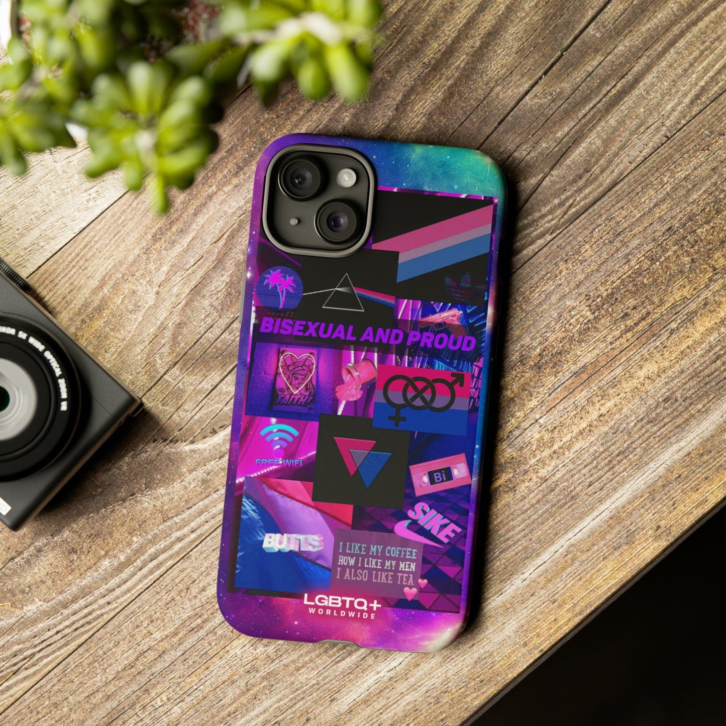 LGBTQWorldwide - ,,BISEXUAL" Doppelgehäuse Handyhülle Accessories, Glossy, iPhone Cases, Matte, Phone accessory, Phone Cases, Samsung Cases, Thermo, Valentine's Day Picks lgbtq Bekleidung Accessoires unisex Zubehör