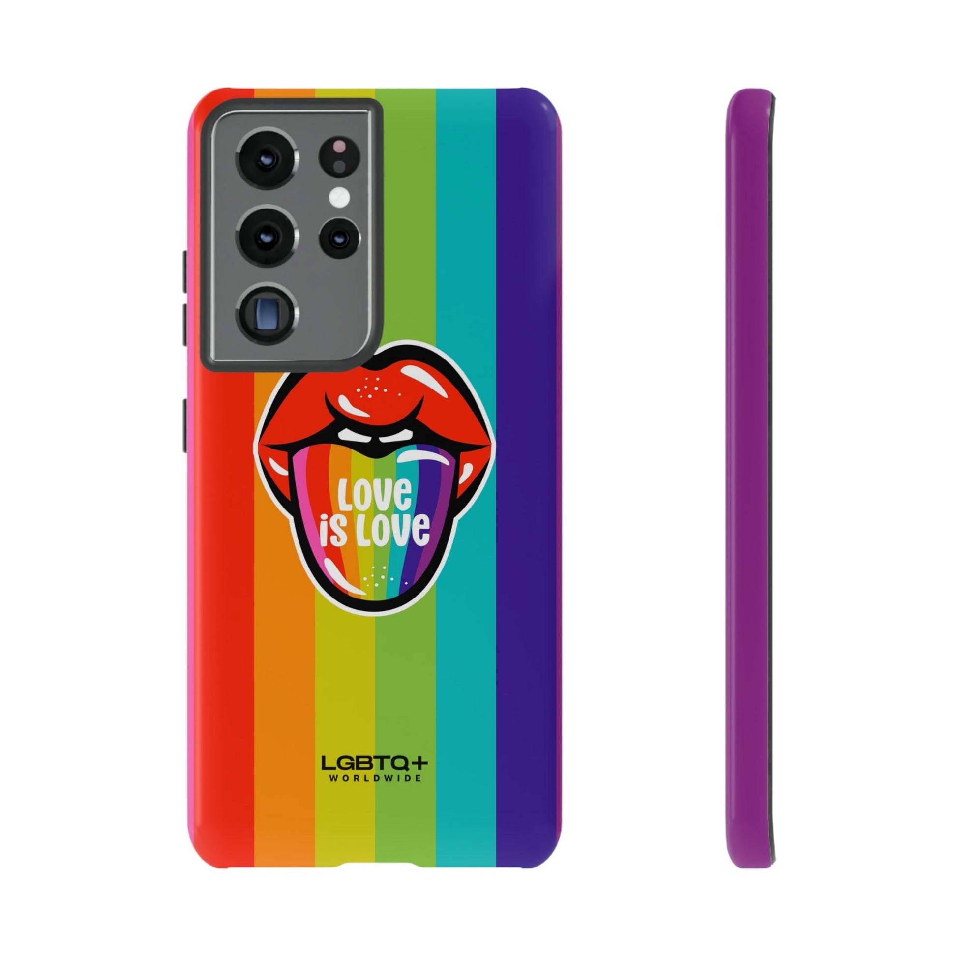 LGBTQWorldwide - ,,LIEBES ZUNGE" Doppelgehäuse Handyhülle Accessories, Glossy, iPhone Cases, Matte, Phone accessory, Phone Cases, Samsung Cases, Thermo, Valentine's Day Picks lgbtq Bekleidung Accessoires unisex Zubehör