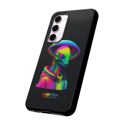 LGBTQWorldwide - ,,GLÜCKLICHES ALIEN" Doppelgehäuse Handyhülle Accessories, Glossy, iPhone Cases, Matte, Phone accessory, Phone Cases, Samsung Cases, tough, Valentine's Day Picks lgbtq Bekleidung Accessoires unisex Zubehör