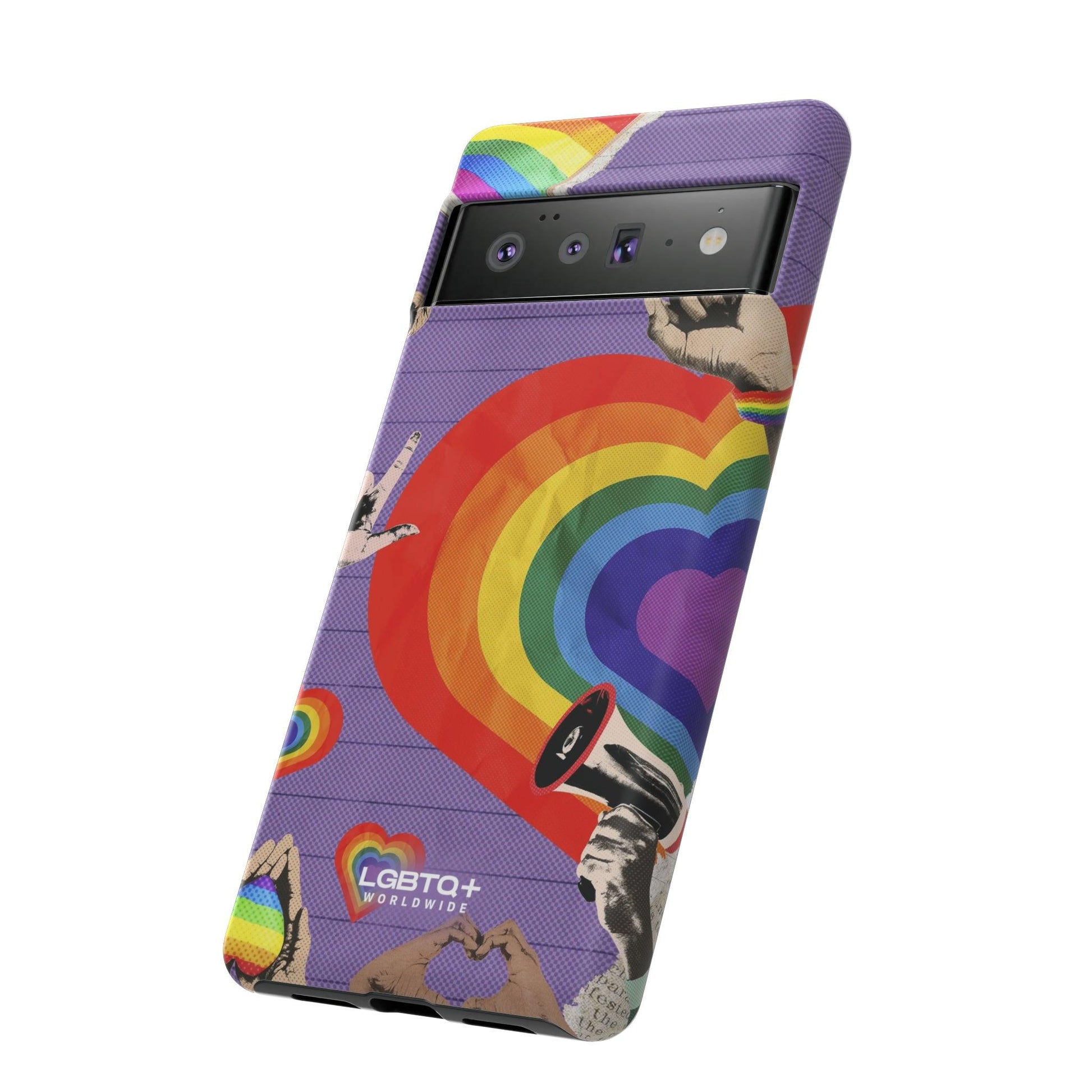 LGBTQWorldwide - ,,REGENBOGEN HERZ" Doppelgehäuse Handyhülle Accessories, Glossy, iPhone Cases, Matte, Phone accessory, Phone Cases, Samsung Cases, Thermo, Valentine's Day Picks lgbtq Bekleidung Accessoires unisex Zubehör