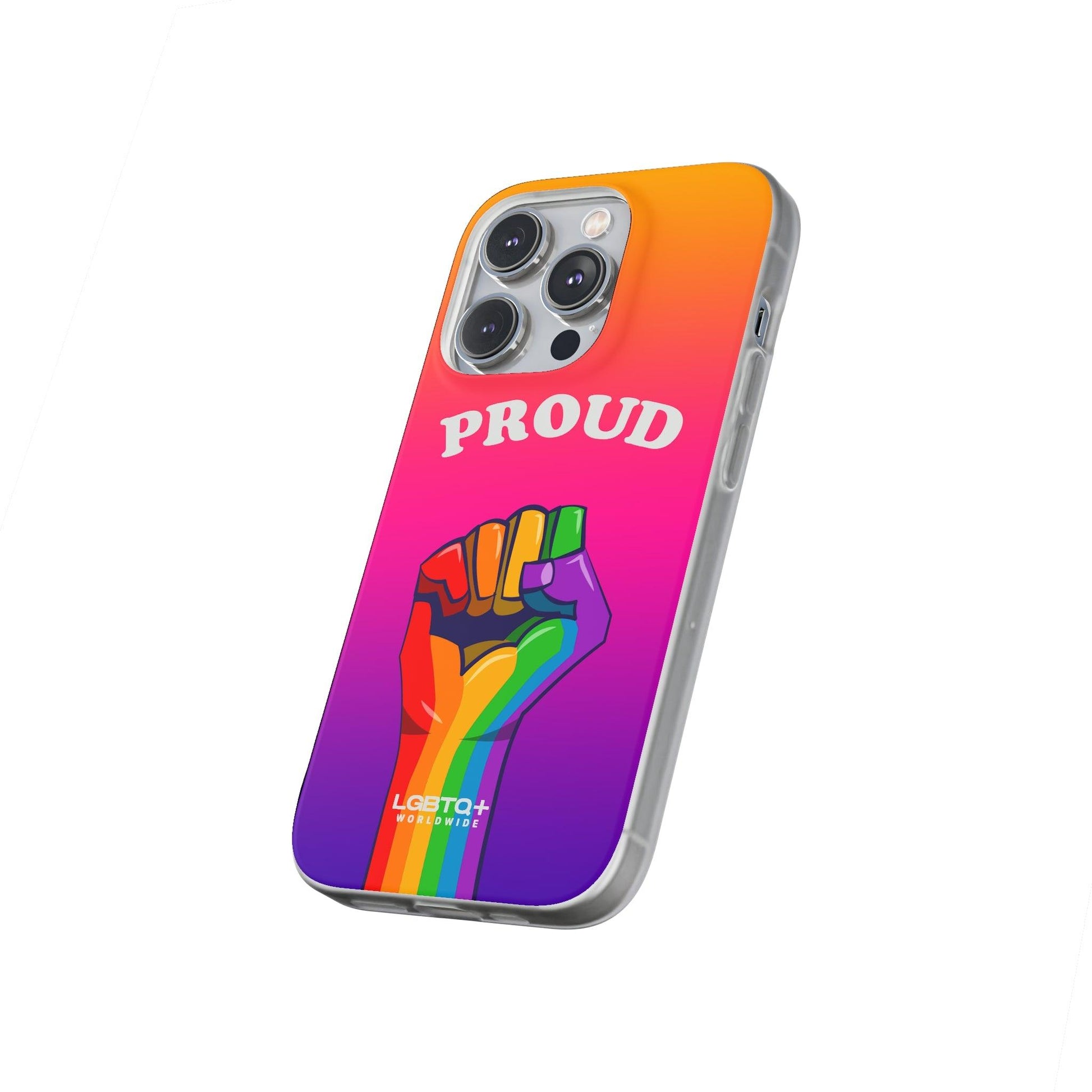 LGBTQWorldwide - ,,GLÜCKLICH" Flexible Handyhülle Accessories, Case, iPhone, iPhone Cases, Phone accessory, Phone Cases, Samsung Cases, silikon, Valentine's Day promotion lgbtq Bekleidung Accessoires unisex Zubehör