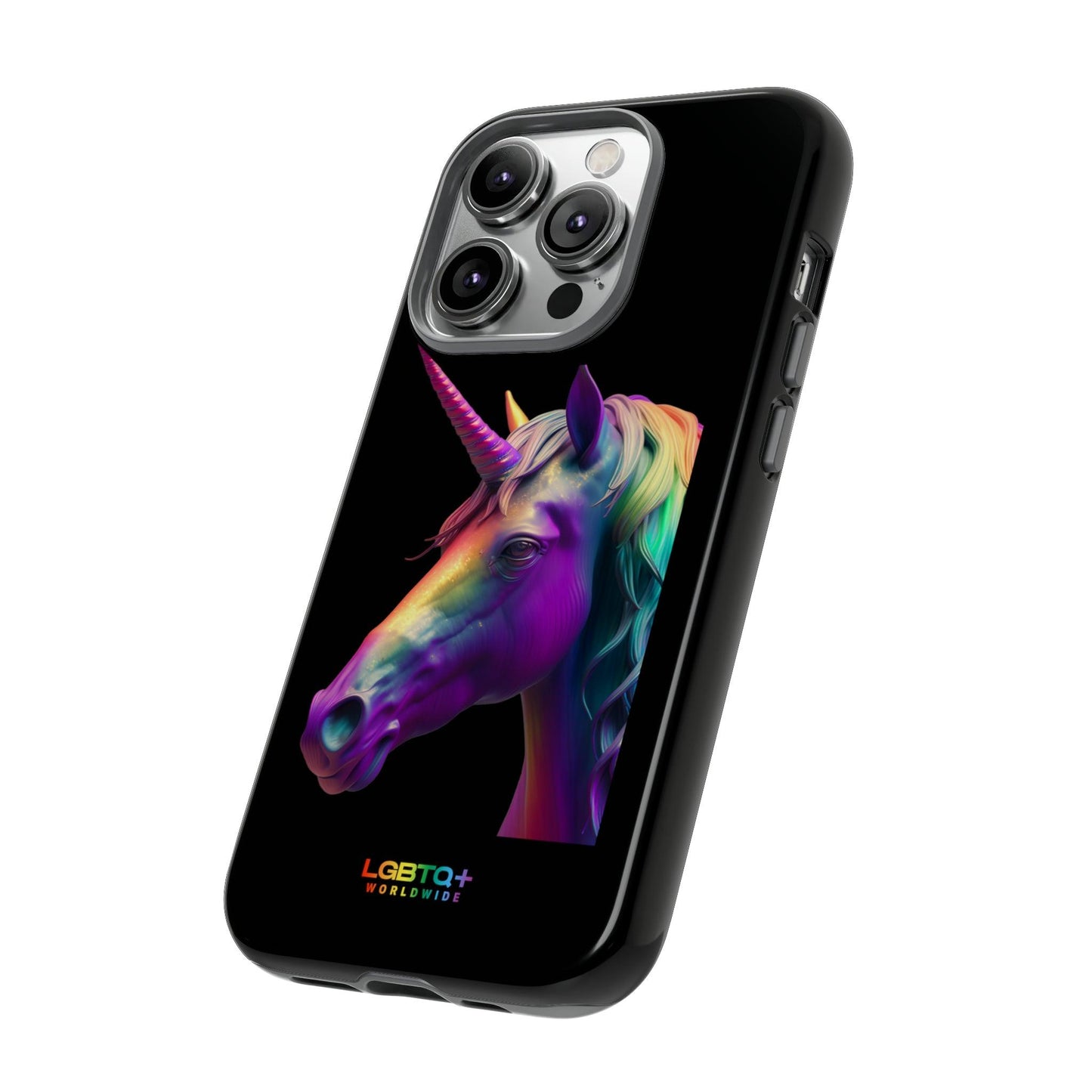 LGBTQWorldwide - ,,REGENBOGEN EINHORN" Doppelgehäuse Handyhülle Accessories, Glossy, iPhone Cases, Matte, Phone accessory, Phone Cases, Samsung Cases, tough, Valentine's Day Picks lgbtq Bekleidung Accessoires unisex Zubehör