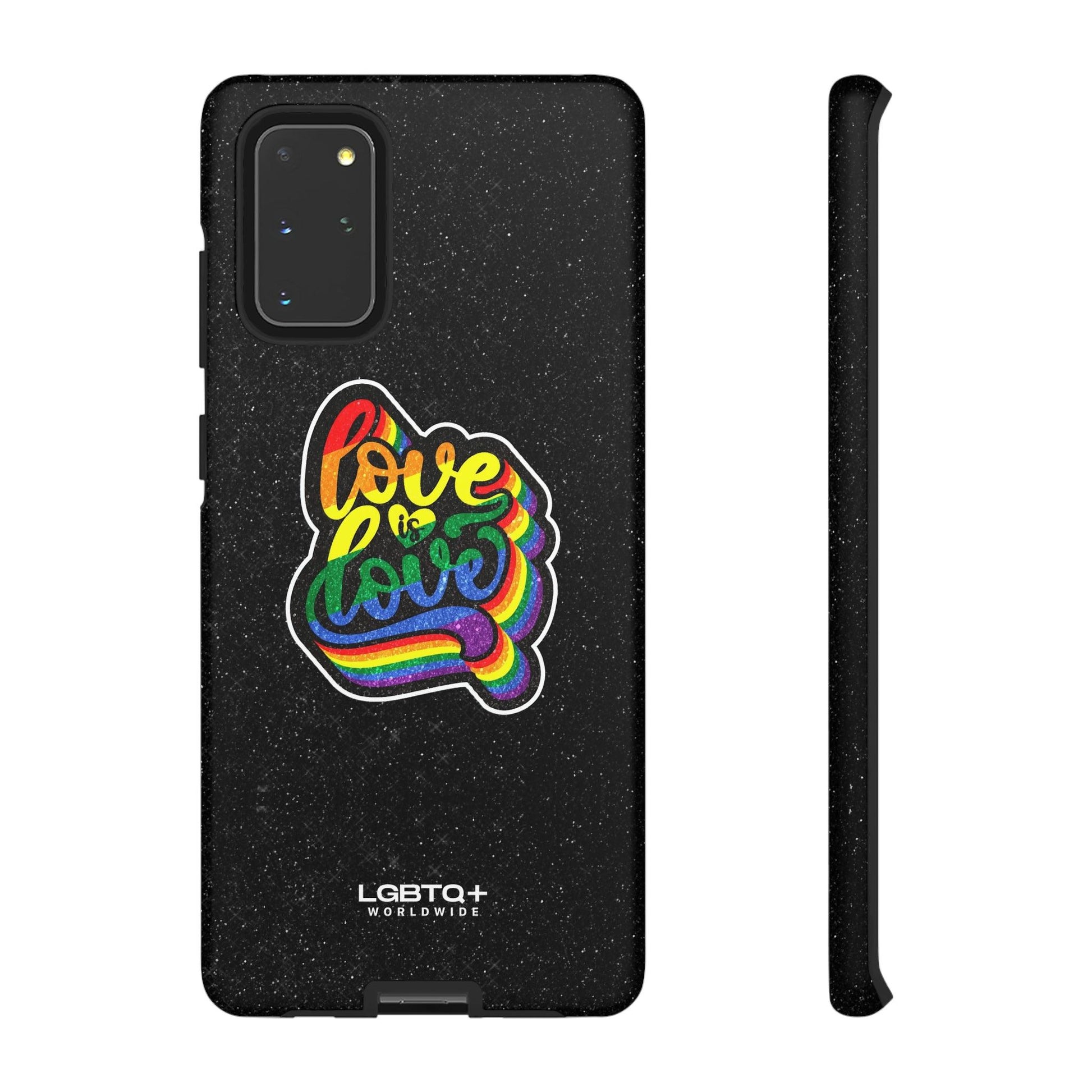 LGBTQWorldwide - ,,LOVE IS LOVE" Doppelgehäuse Handyhülle Accessories, Glossy, iPhone Cases, Matte, Phone accessory, Phone Cases, Samsung Cases, Thermo, Valentine's Day Picks lgbtq Bekleidung Accessoires unisex Zubehör