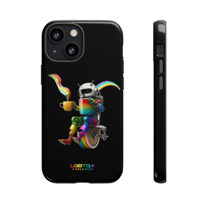 LGBTQWorldwide - ,,LUSTIGER ROBOTER" Doppelgehäuse Handyhülle Accessories, Glossy, iPhone Cases, Matte, Phone accessory, Phone Cases, Samsung Cases, tough, Valentine's Day Picks lgbtq Bekleidung Accessoires unisex Zubehör