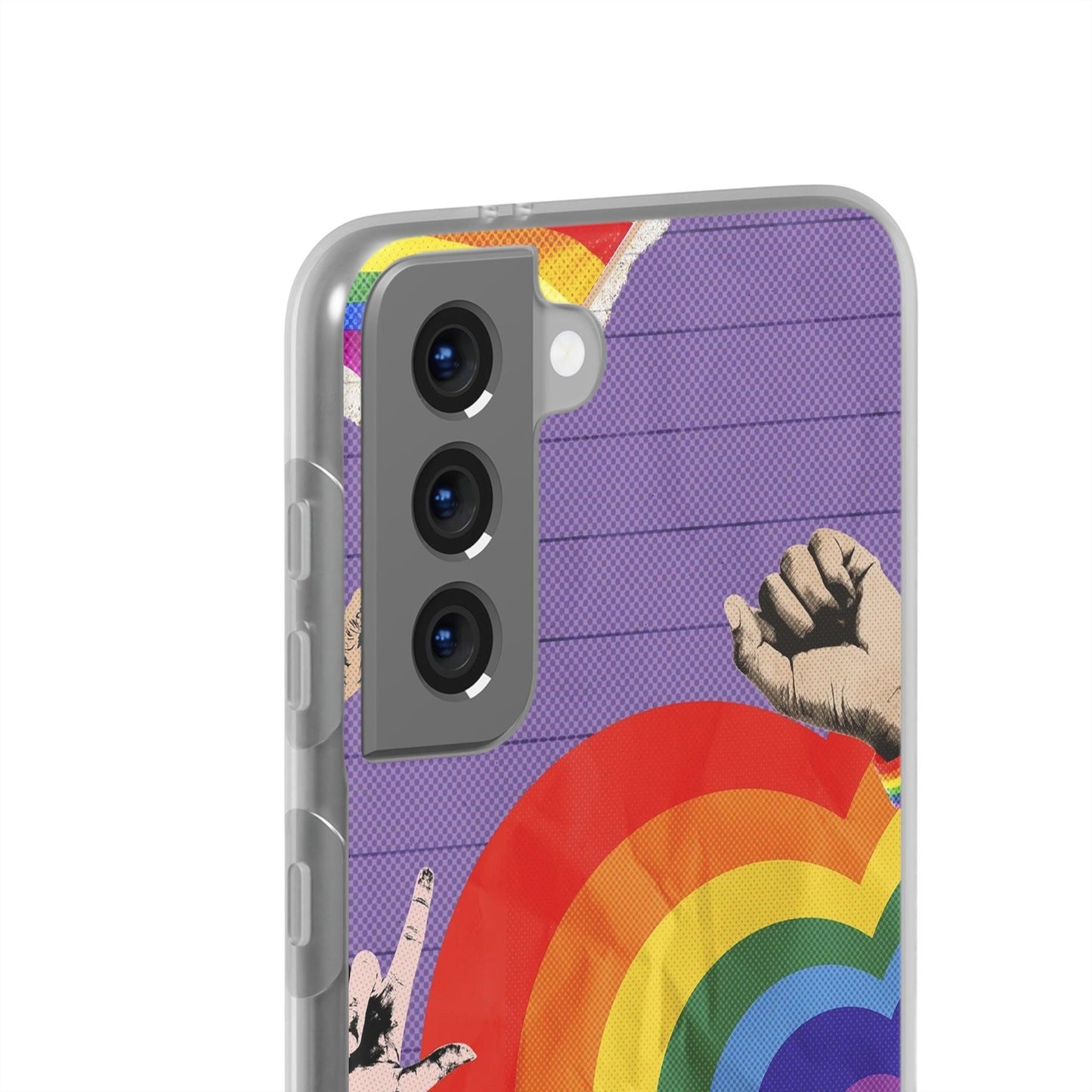 LGBTQWorldwide - ,,REGENBOGEN HERZ" Flexible Handyhülle Accessories, Case, iPhone, iPhone Cases, Phone accessory, Phone Cases, Samsung Cases, silikon, Valentine's Day promotion lgbtq Bekleidung Accessoires unisex Zubehör