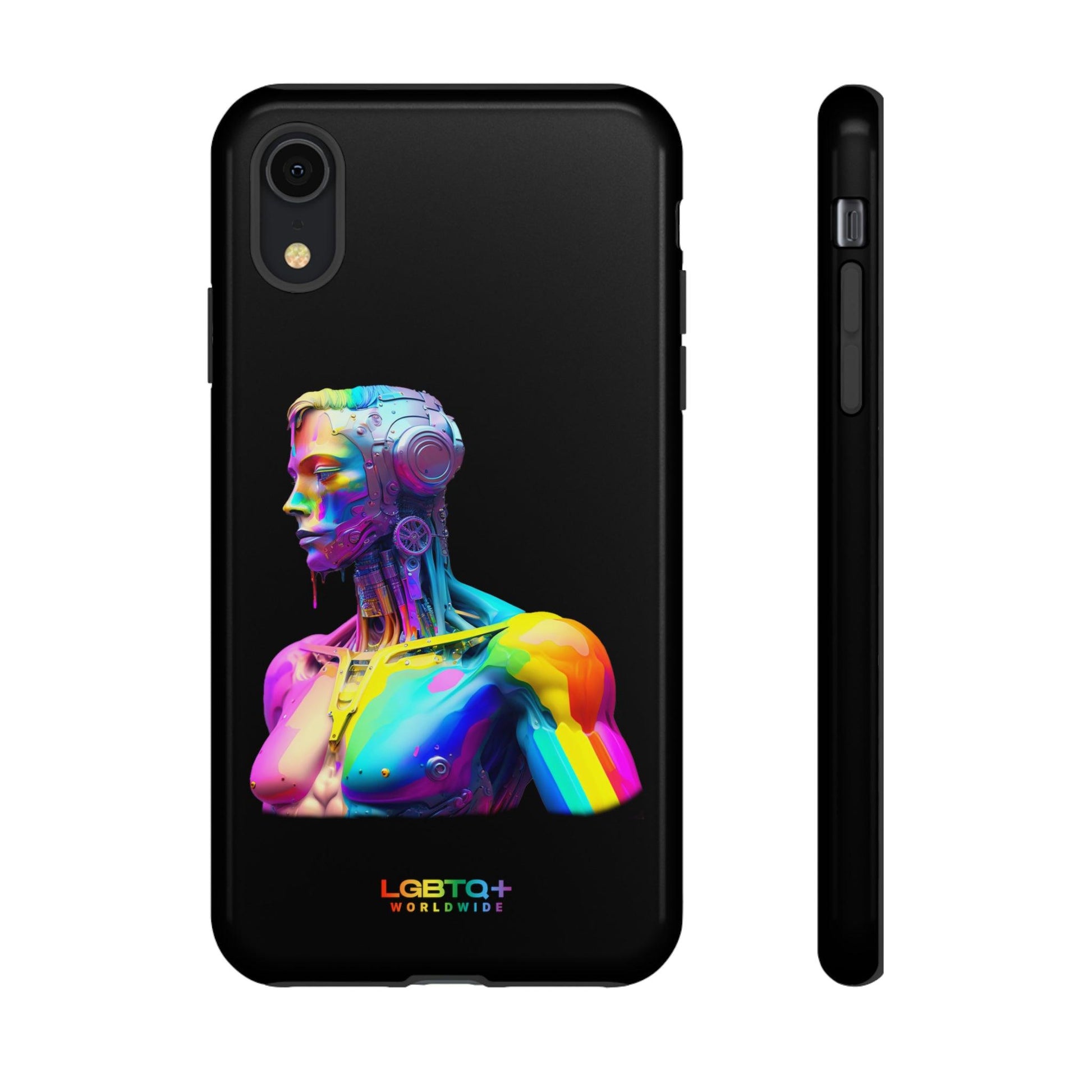 LGBTQWorldwide - ,,ZUKÜNFTIGER ROBOTER" Doppelgehäuse Handyhülle Accessories, Glossy, iPhone Cases, Matte, Phone accessory, Phone Cases, Samsung Cases, tough, Valentine's Day Picks lgbtq Bekleidung Accessoires unisex Zubehör