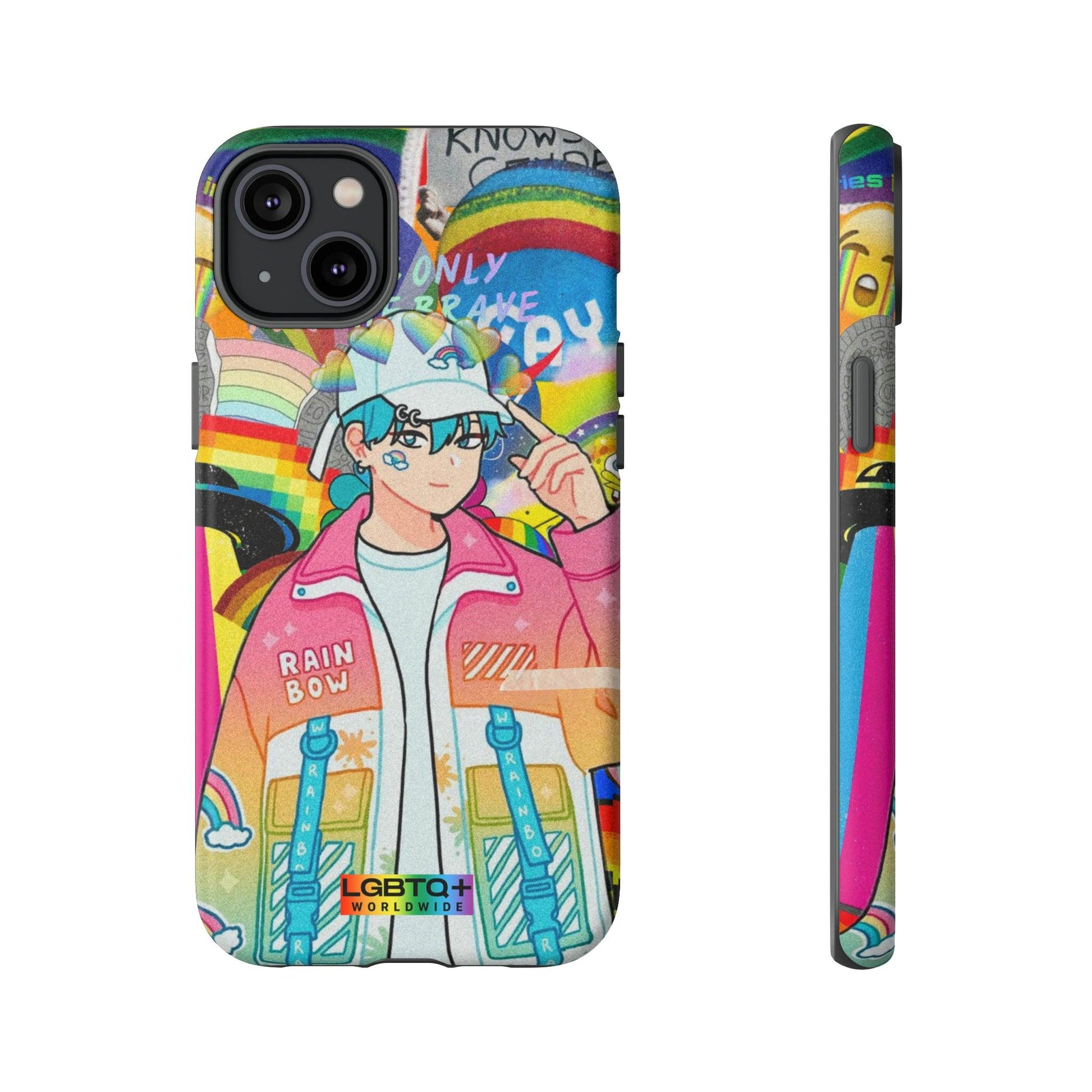 LGBTQWorldwide - ,,REGENBOGEN JUNGE" Doppelgehäuse Handyhülle Accessories, Glossy, iPhone Cases, Matte, Phone accessory, Phone Cases, Samsung Cases, Thermo, Valentine's Day Picks lgbtq Bekleidung Accessoires unisex Zubehör