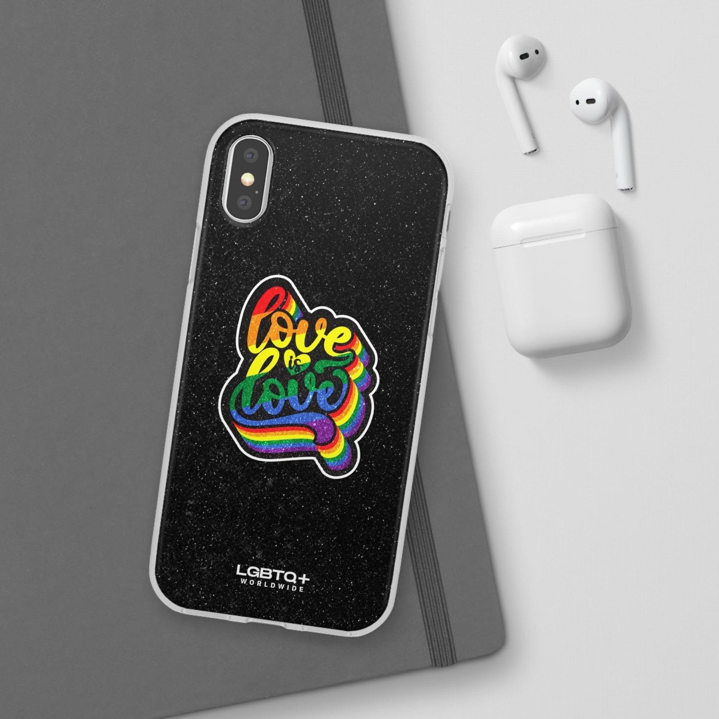 LGBTQWorldwide - ,,LIEBE IST LIEBE" Flexible Handyhülle Accessories, Case, iPhone, iPhone Cases, Phone accessory, Phone Cases, Samsung Cases, Valentine's Day promotion lgbtq Bekleidung Accessoires unisex Zubehör