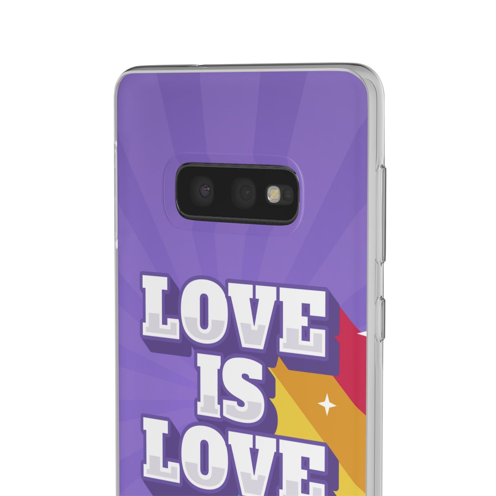 LGBTQWorldwide - ,,LOVE IS LOVE" Flexible Handyhülle Accessories, Case, iPhone, iPhone Cases, Phone accessory, Phone Cases, Samsung Cases, silikon, Valentine's Day promotion lgbtq Bekleidung Accessoires unisex Zubehör