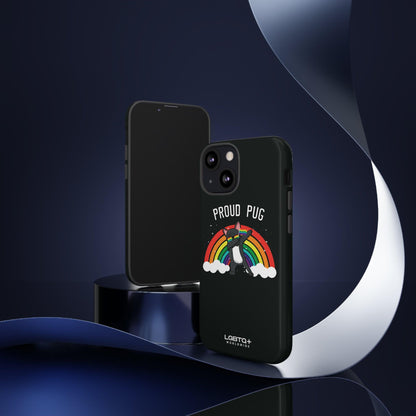 LGBTQWorldwide - ,,PROUD PUG" Doppelgehäuse Handyhülle Accessories, Glossy, iPhone Cases, Matte, Phone accessory, Phone Cases, Samsung Cases, Thermo, Valentine's Day Picks lgbtq Bekleidung Accessoires unisex Zubehör