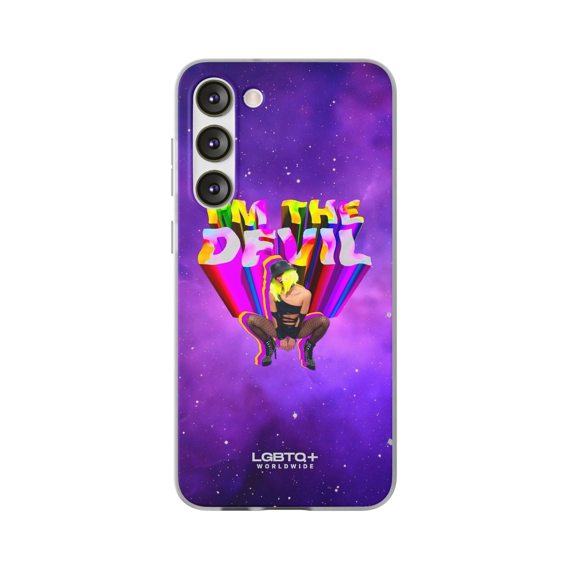 LGBTQWorldwide - ,,I AM THE DEVIL" Flexible Handyhülle Accessories, Case, iPhone, iPhone Cases, Phone accessory, Phone Cases, Samsung Cases, silikon, Valentine's Day promotion lgbtq Bekleidung Accessoires unisex Zubehör