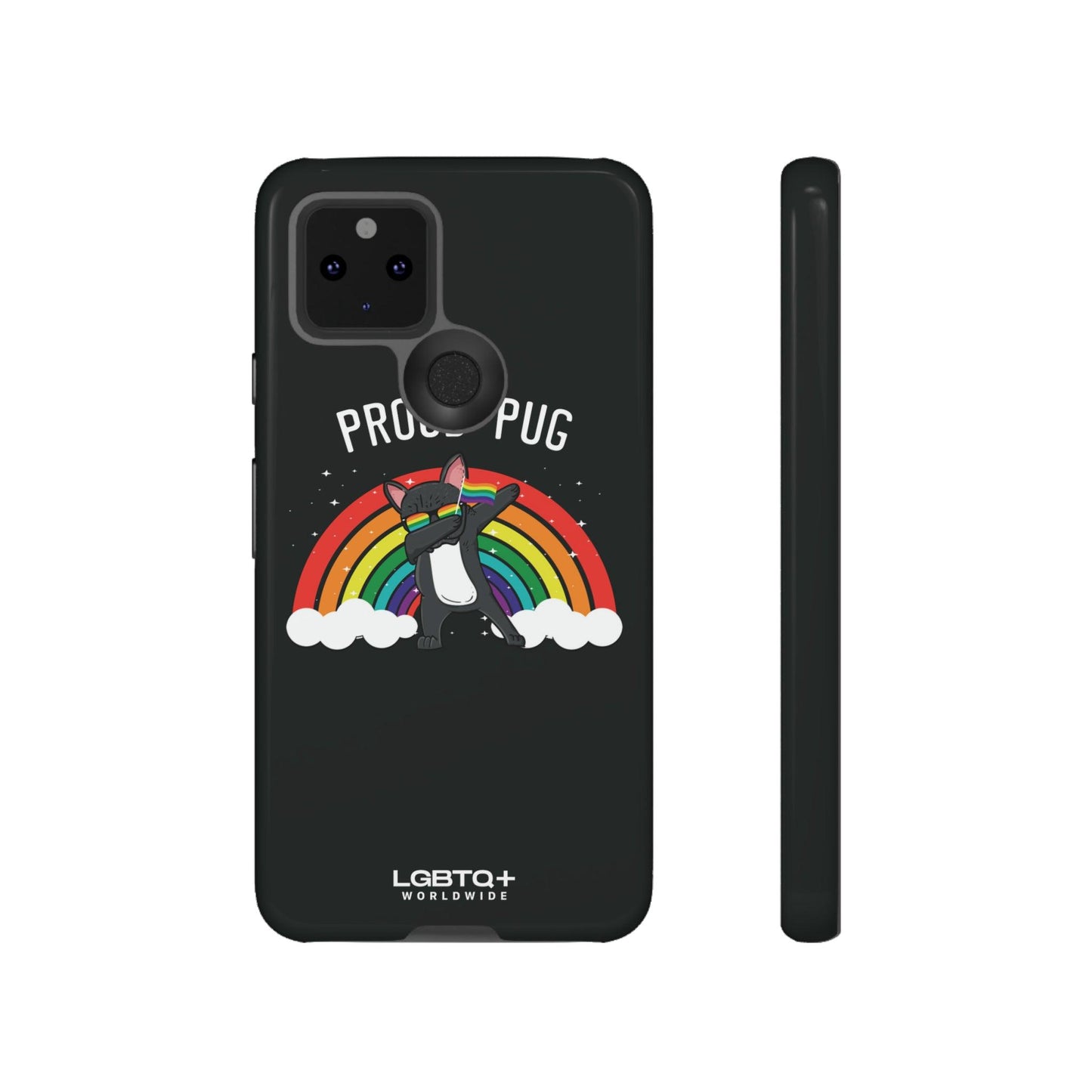 LGBTQWorldwide - ,,PROUD PUG" Doppelgehäuse Handyhülle Accessories, Glossy, iPhone Cases, Matte, Phone accessory, Phone Cases, Samsung Cases, Thermo, Valentine's Day Picks lgbtq Bekleidung Accessoires unisex Zubehör