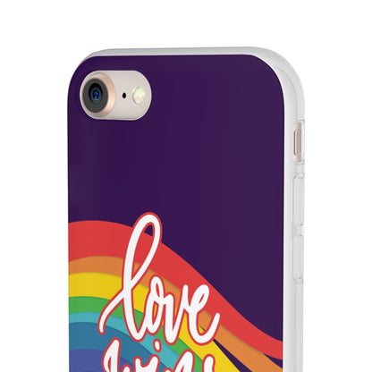 LGBTQWorldwide - ,,LIEBE GEWINNT" Flexible Handyhülle Accessories, Case, iPhone, iPhone Cases, Phone accessory, Phone Cases, Samsung Cases, silikon, Valentine's Day promotion lgbtq Bekleidung Accessoires unisex Zubehör