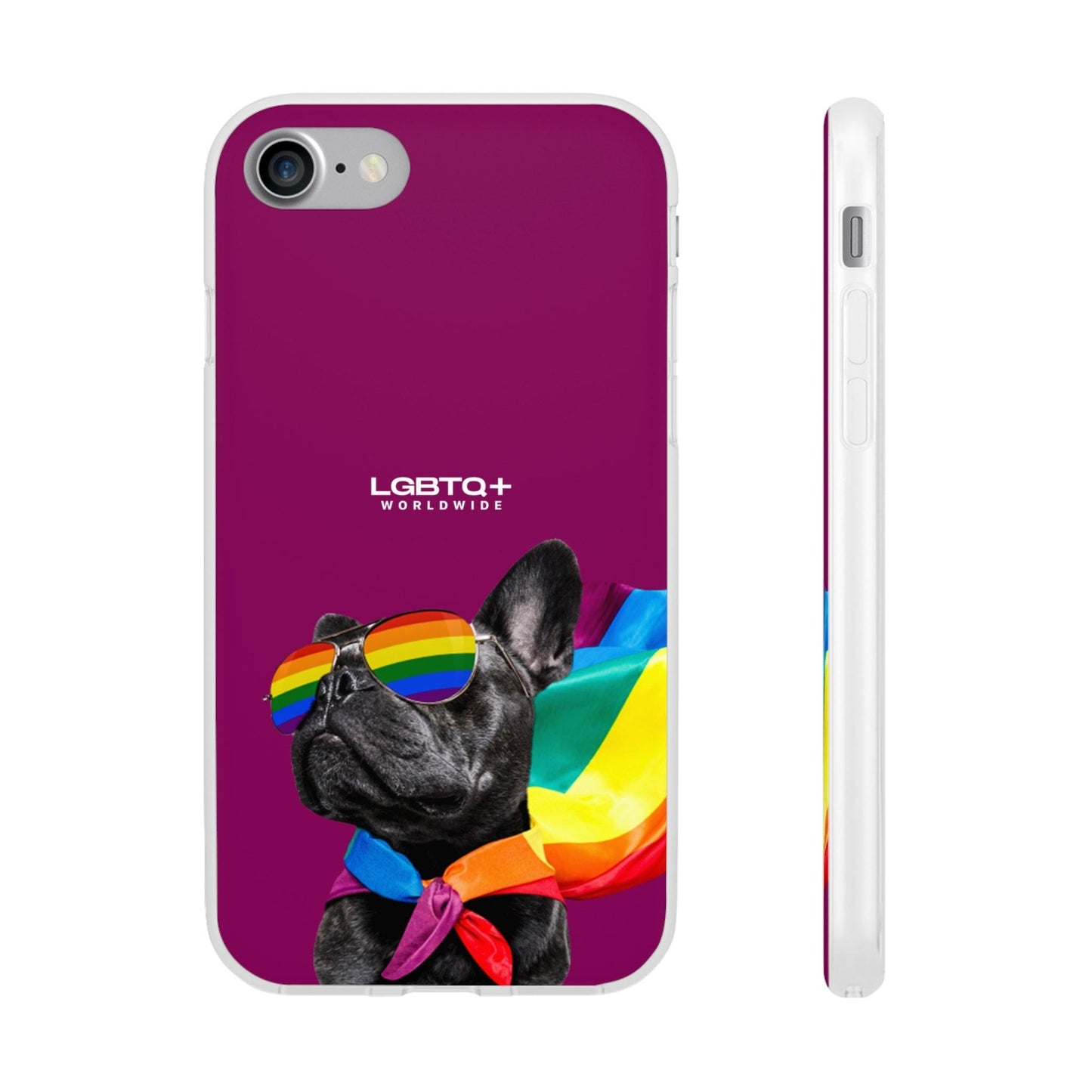 LGBTQWorldwide - ,,GLÜCKLICHER HUND" Flexible Handyhülle Accessories, Case, iPhone, iPhone Cases, Phone accessory, Phone Cases, Samsung Cases, silikon, Valentine's Day promotion lgbtq Bekleidung Accessoires unisex Zubehör